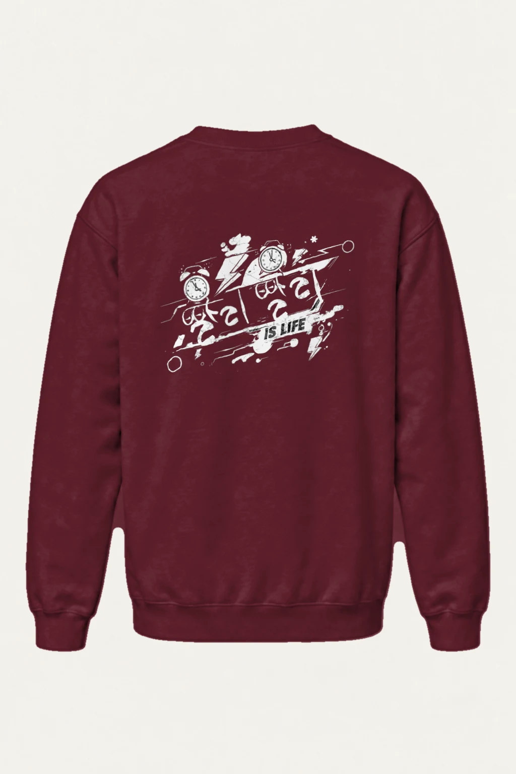 "Time Is Life" Heavy Blend Unisex Crewneck Sweatshirt | Gildan 18000