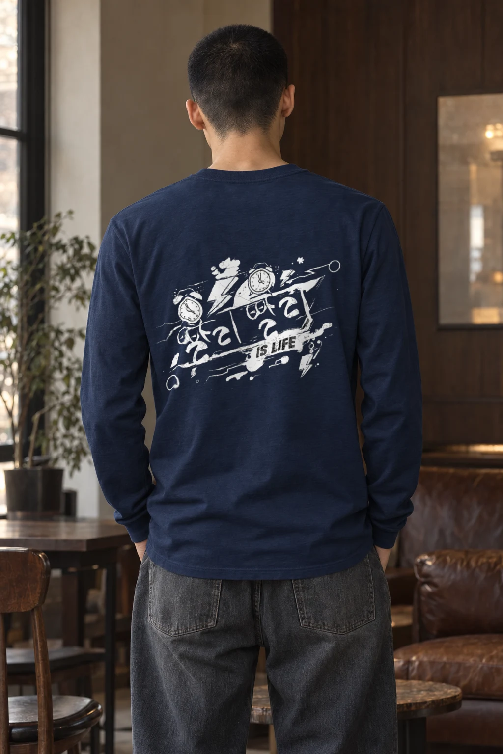 "Time Is Life" Unisex Longsleeve T-shirt | Gildan 2400