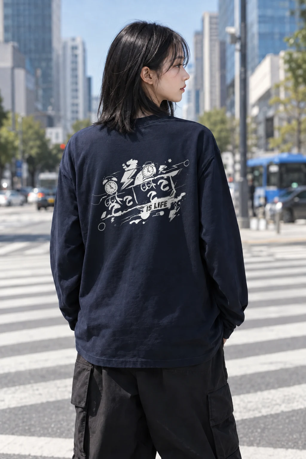 "Time Is Life" Unisex Longsleeve T-shirt | Gildan 2400