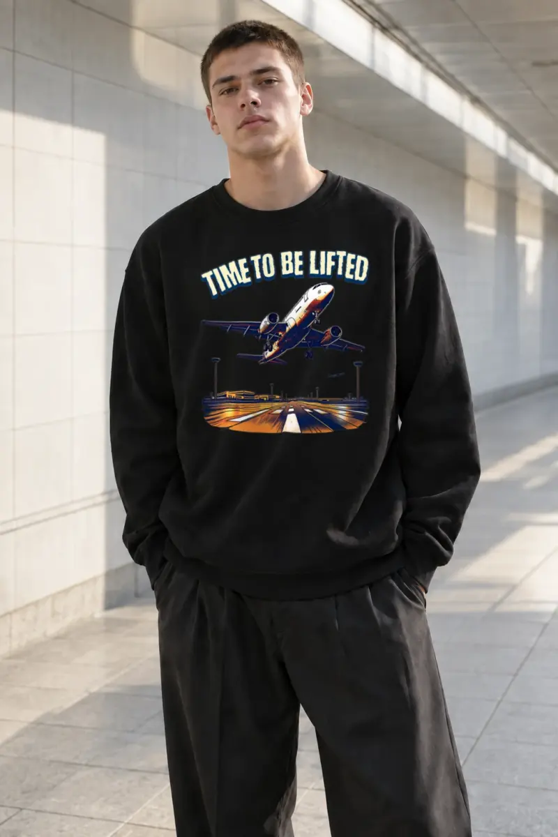 "Time To Be Lifted" Heavy Blend Unisex Crewneck Sweatshirt | Gildan 18000