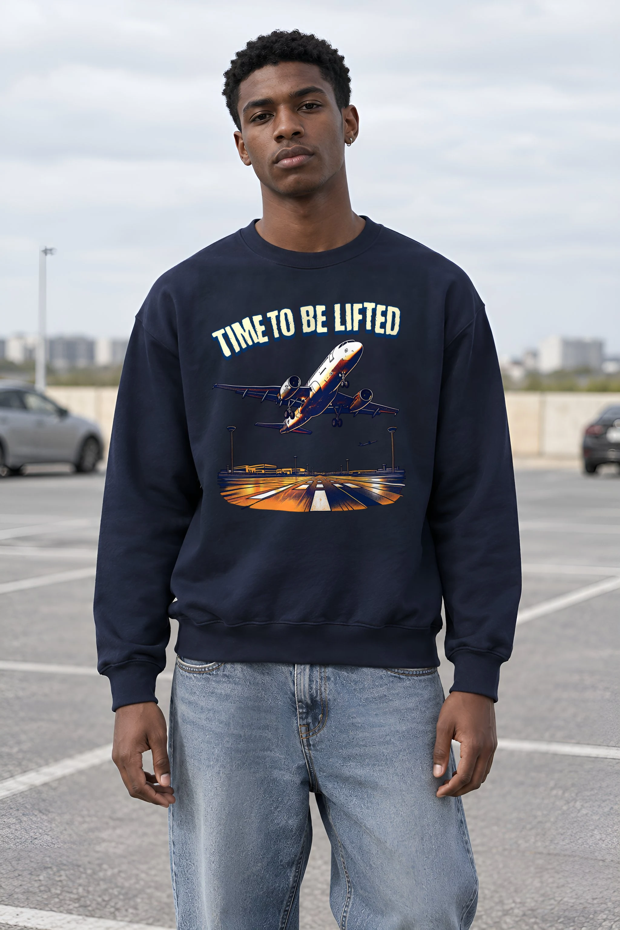 "Time To Be Lifted" Heavy Blend Unisex Crewneck Sweatshirt