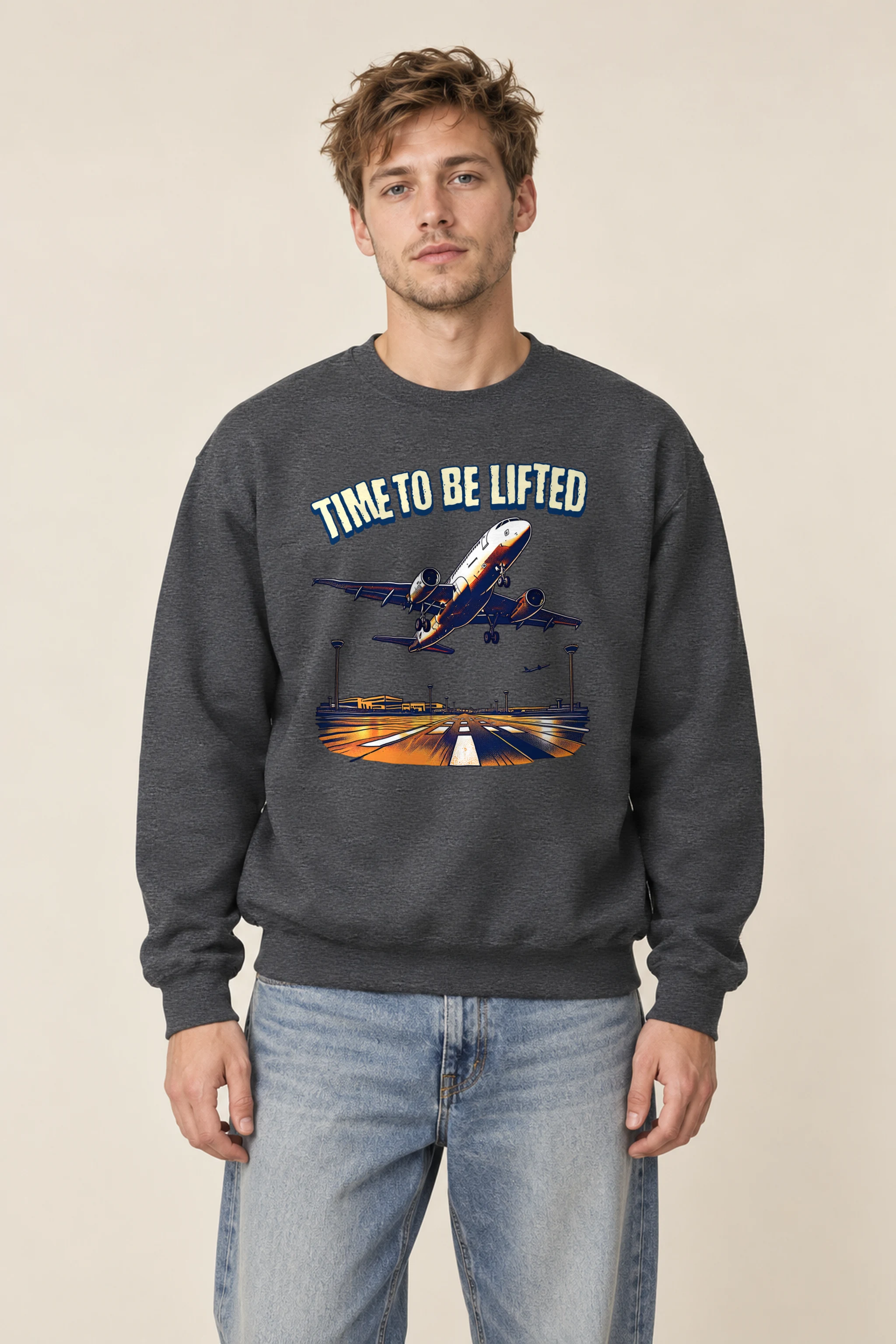 "Time To Be Lifted" Heavy Blend Unisex Crewneck Sweatshirt