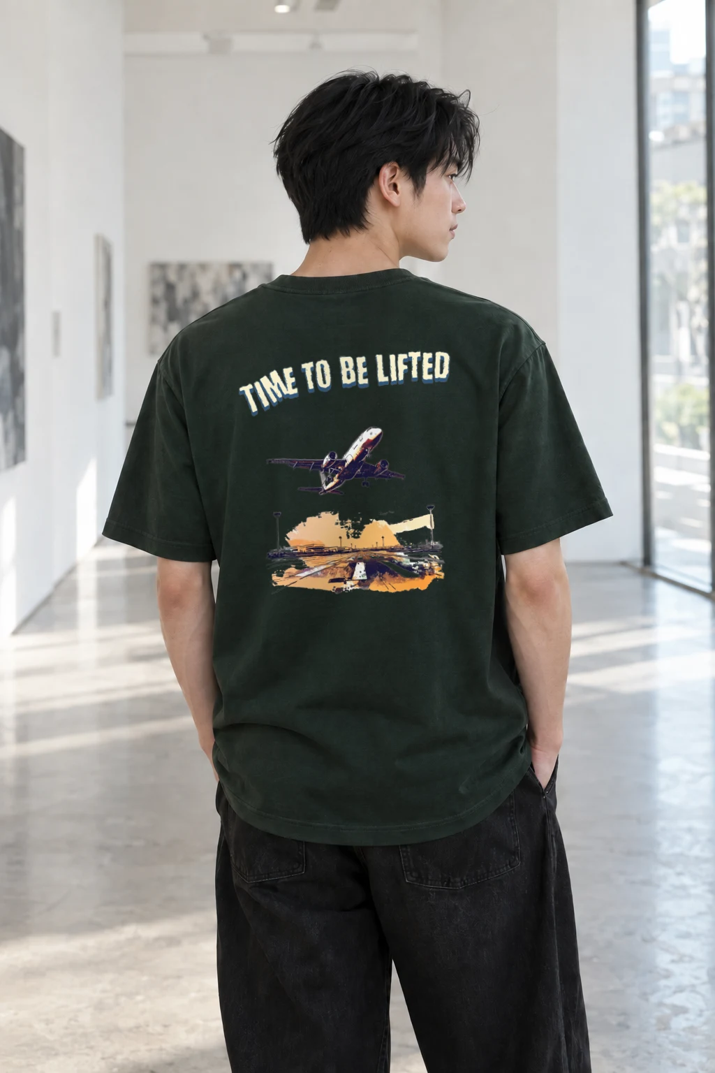 "Time To Be Lifted" Heavyweight Unisex Crewneck T-shirt | Gildan 5000