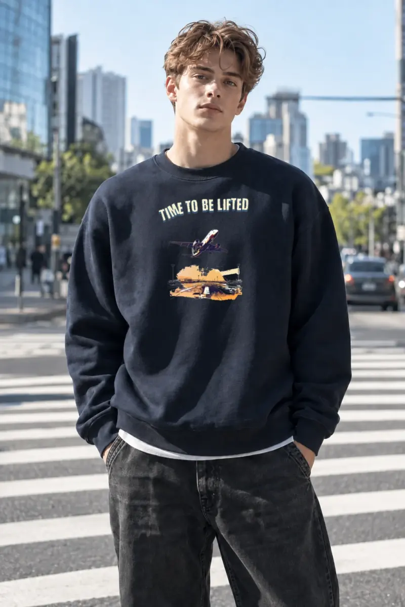 "Time To Be Lifted" Unisex Sponge Fleece Crewneck Sweatshirt | Bella + Canvas 3901
