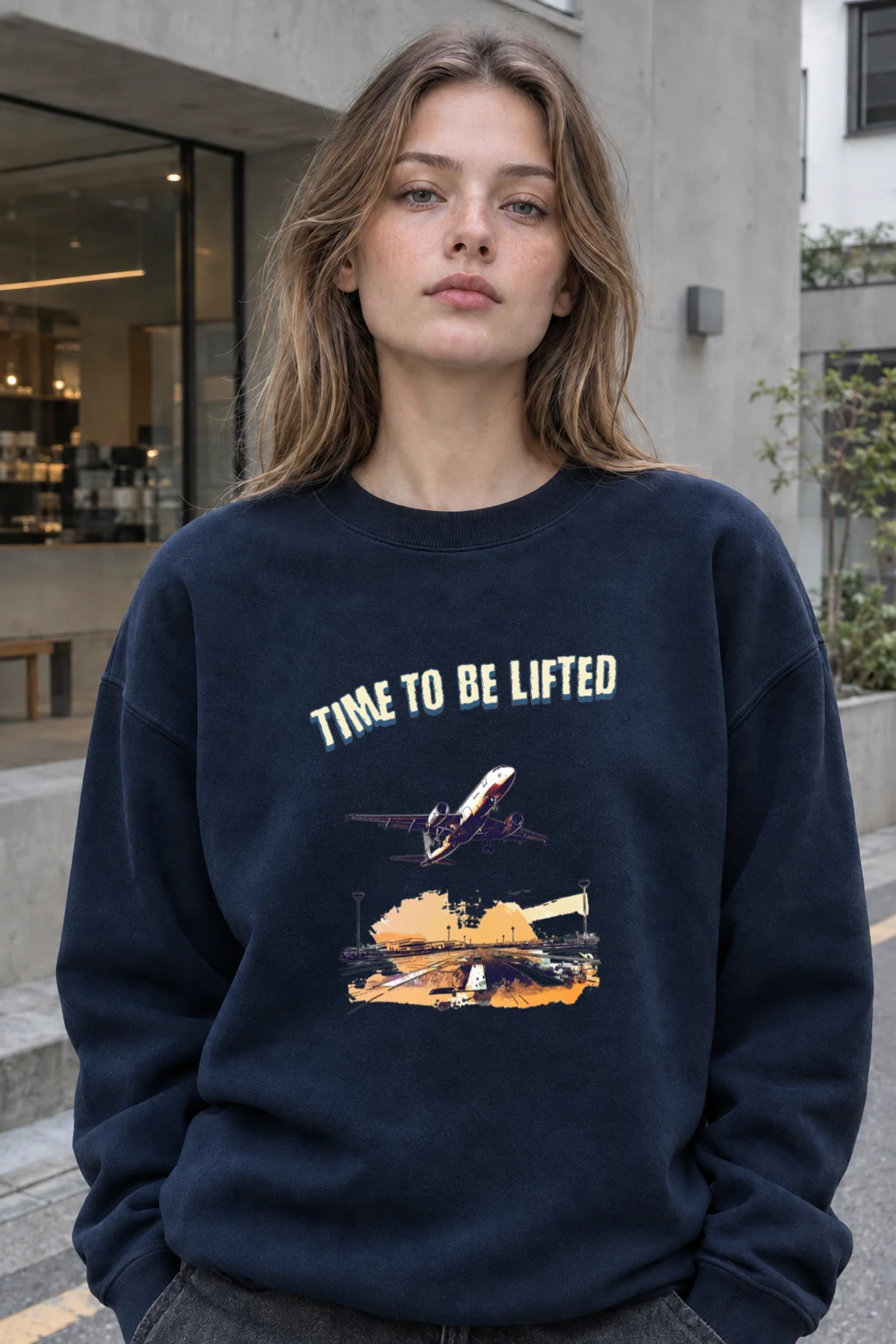 "Time To Be Lifted" Unisex Sponge Fleece Crewneck Sweatshirt | Bella + Canvas 3901