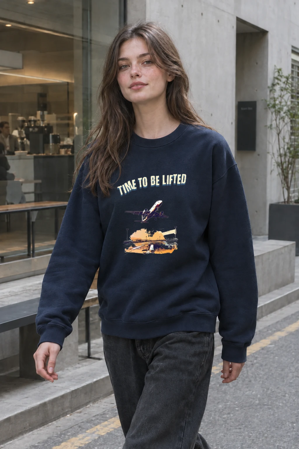 "Time To Be Lifted" Unisex Sponge Fleece Crewneck Sweatshirt | Bella + Canvas 3901