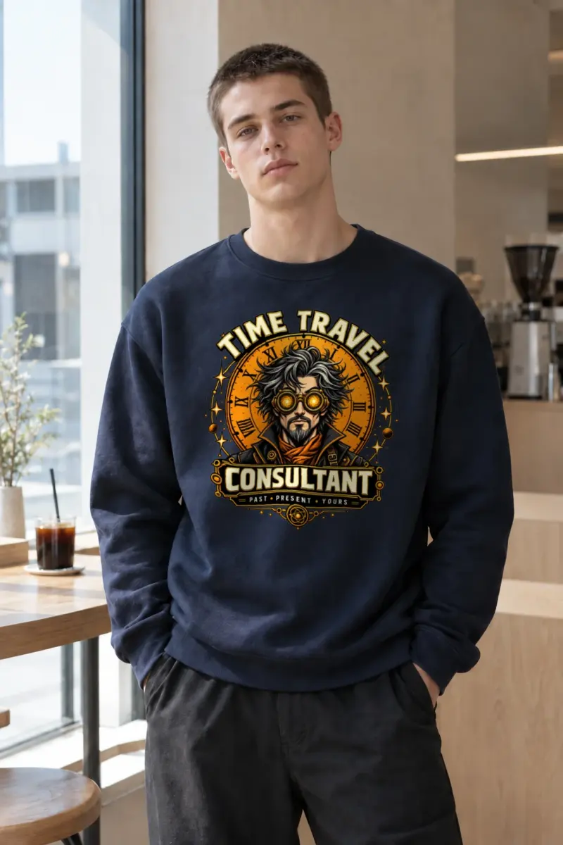 "Time Travel Consultant" Heavy Blend Unisex Crewneck Sweatshirt | Gildan 18000