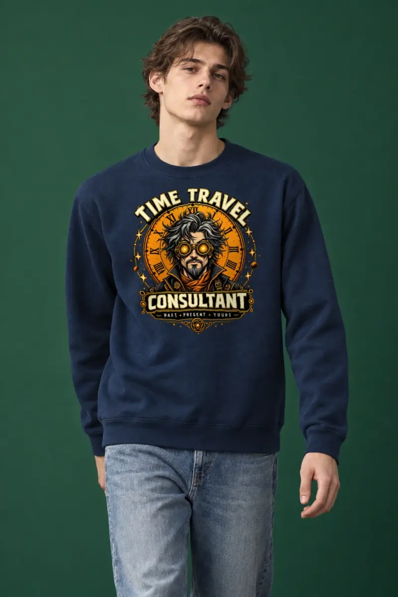 "Time Travel Consultant" Heavy Blend Unisex Crewneck Sweatshirt