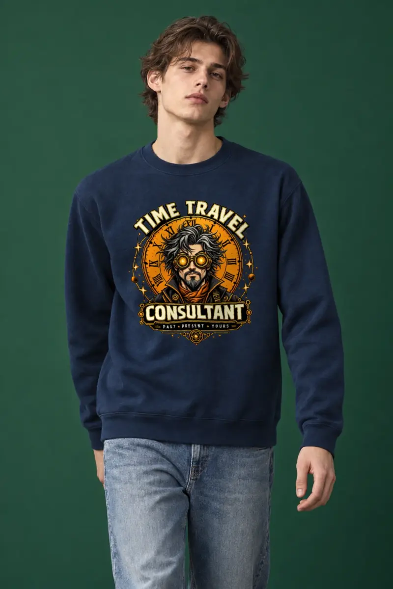 "Time Travel Consultant" Heavy Blend Unisex Crewneck Sweatshirt