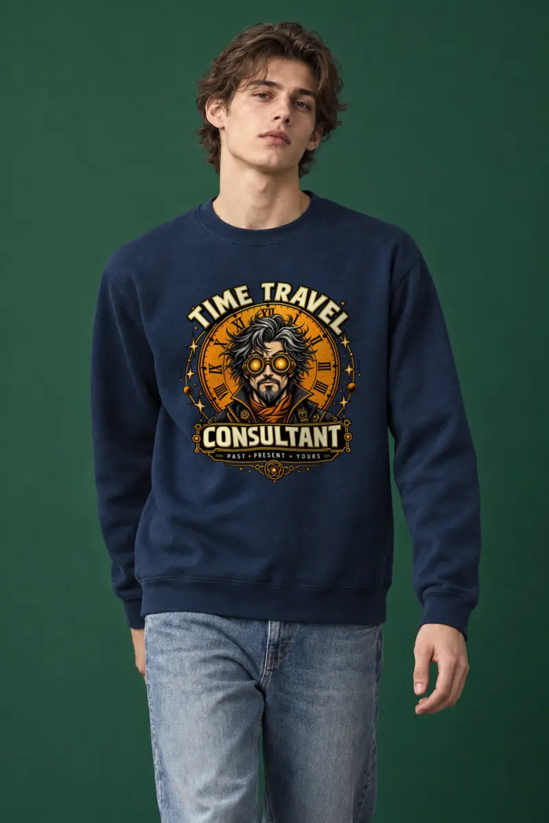 "Time Travel Consultant" Heavy Blend Unisex Crewneck Sweatshirt