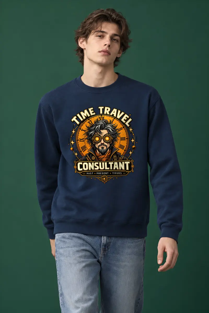 "Time Travel Consultant" Heavy Blend Unisex Crewneck Sweatshirt