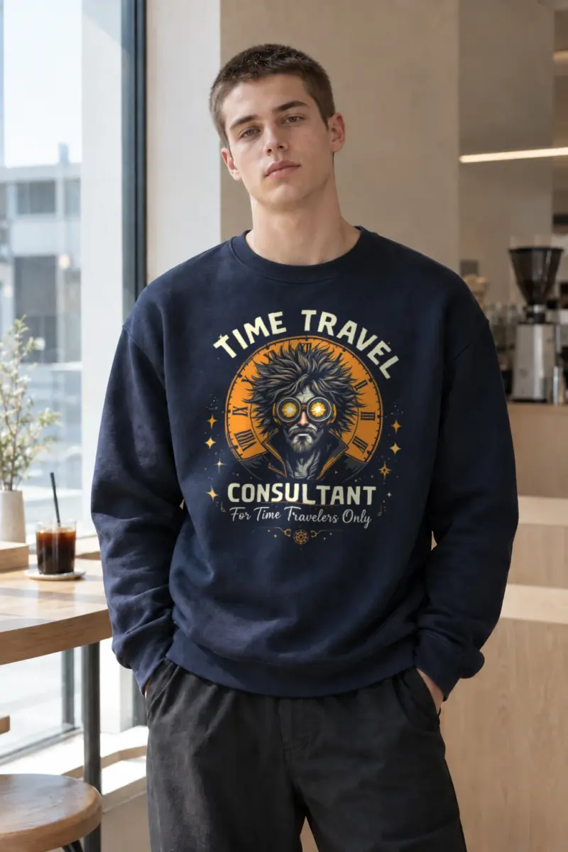 “Time Travel Consultant” Heavy Blend Unisex Crewneck Sweatshirt | Gildan 18000