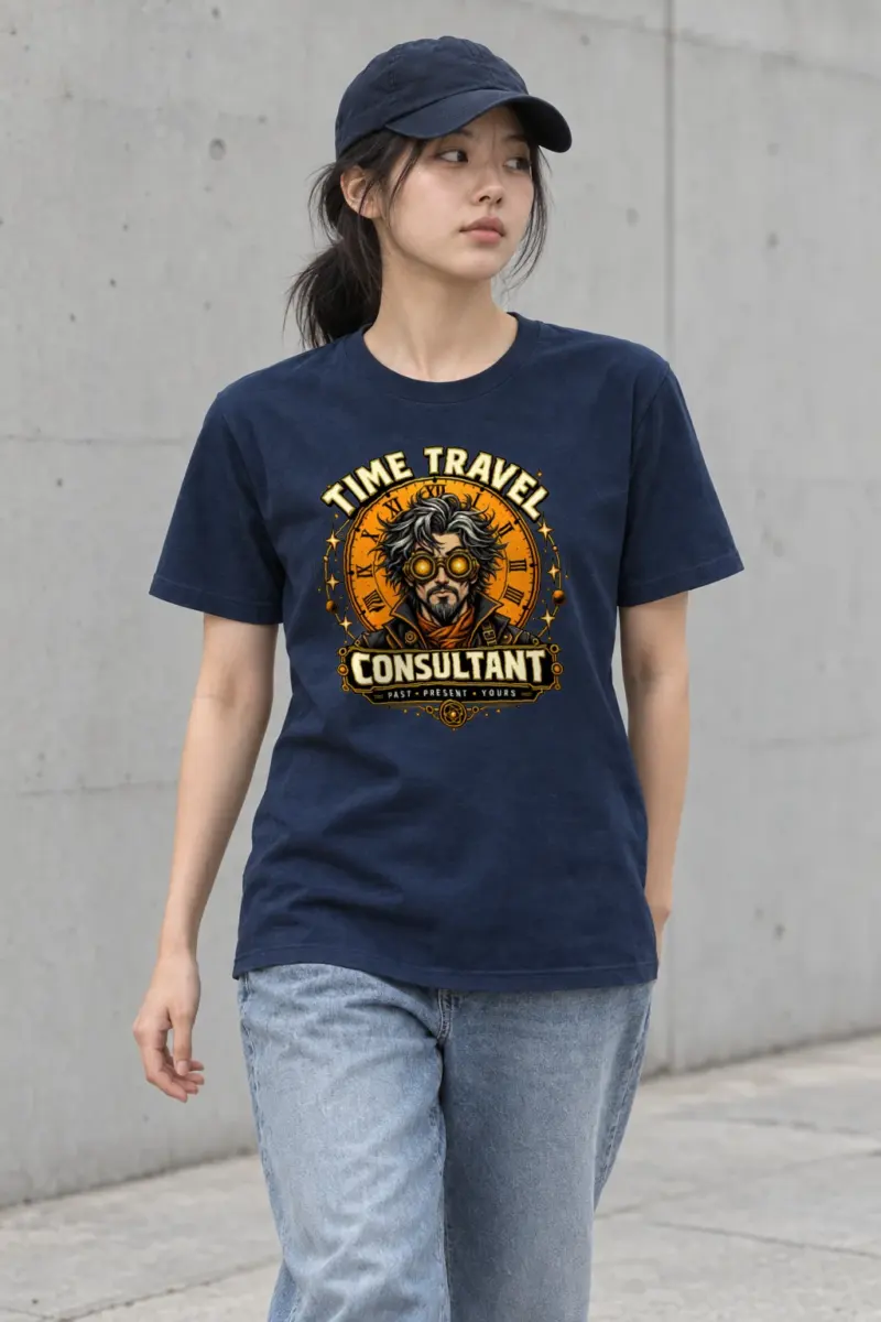 "Time Travel Consultant" Heavyweight Unisex Crewneck T-shirt