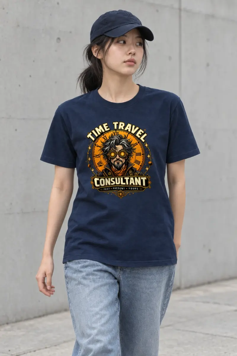 "Time Travel Consultant" Heavyweight Unisex Crewneck T-shirt | Gildan 5000