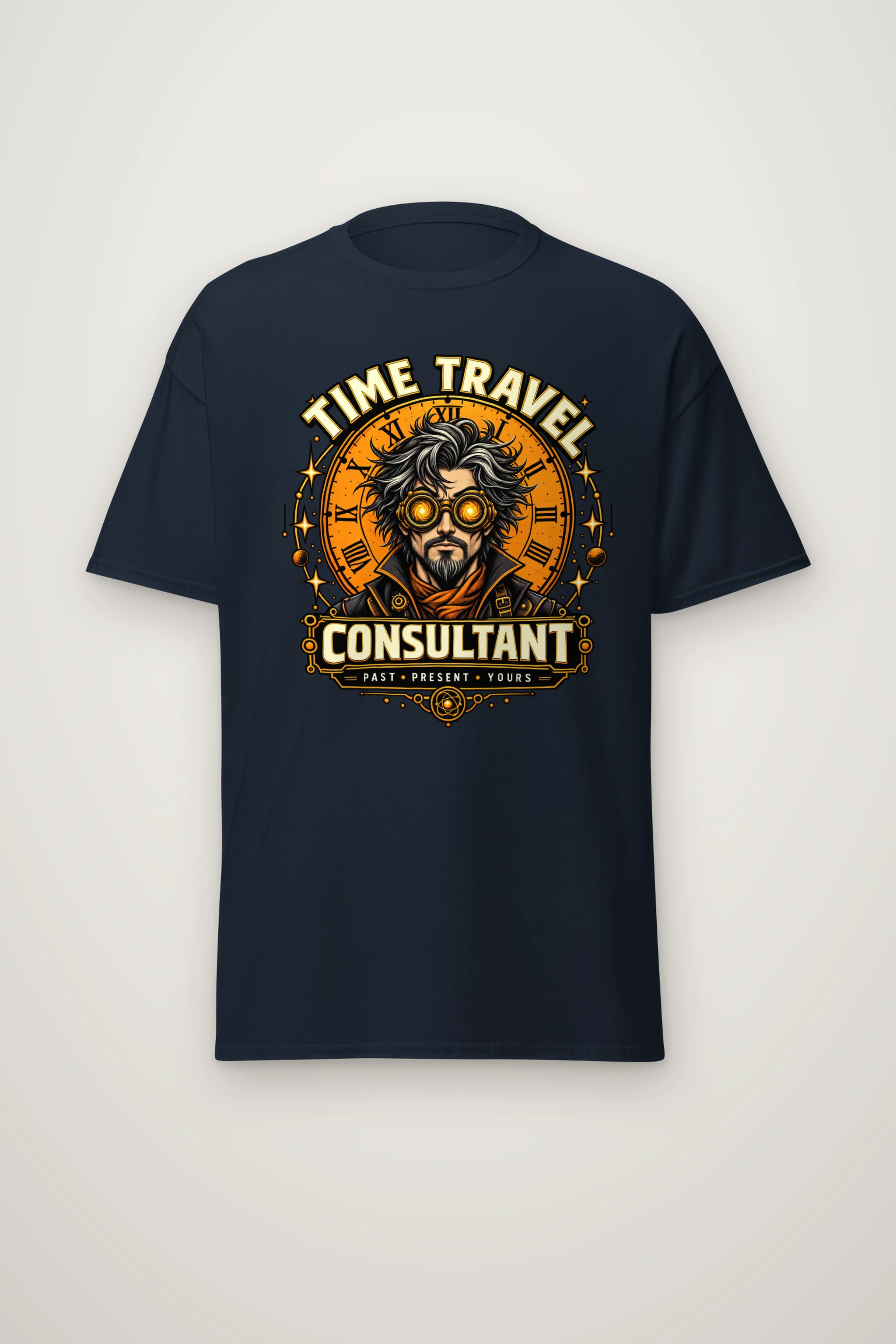 "Time Travel Consultant" Heavyweight Unisex Crewneck T-shirt