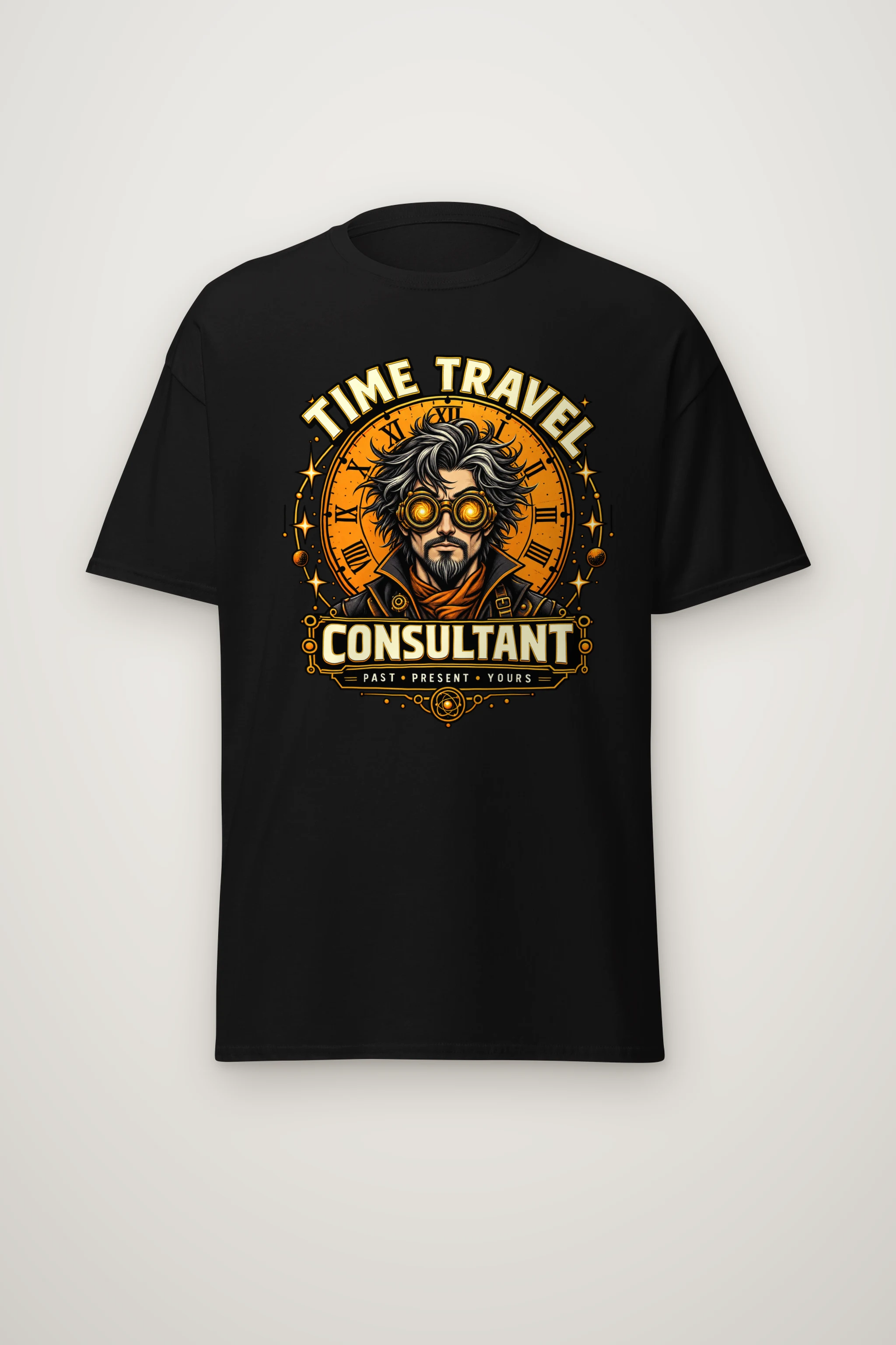 "Time Travel Consultant" Heavyweight Unisex Crewneck T-shirt
