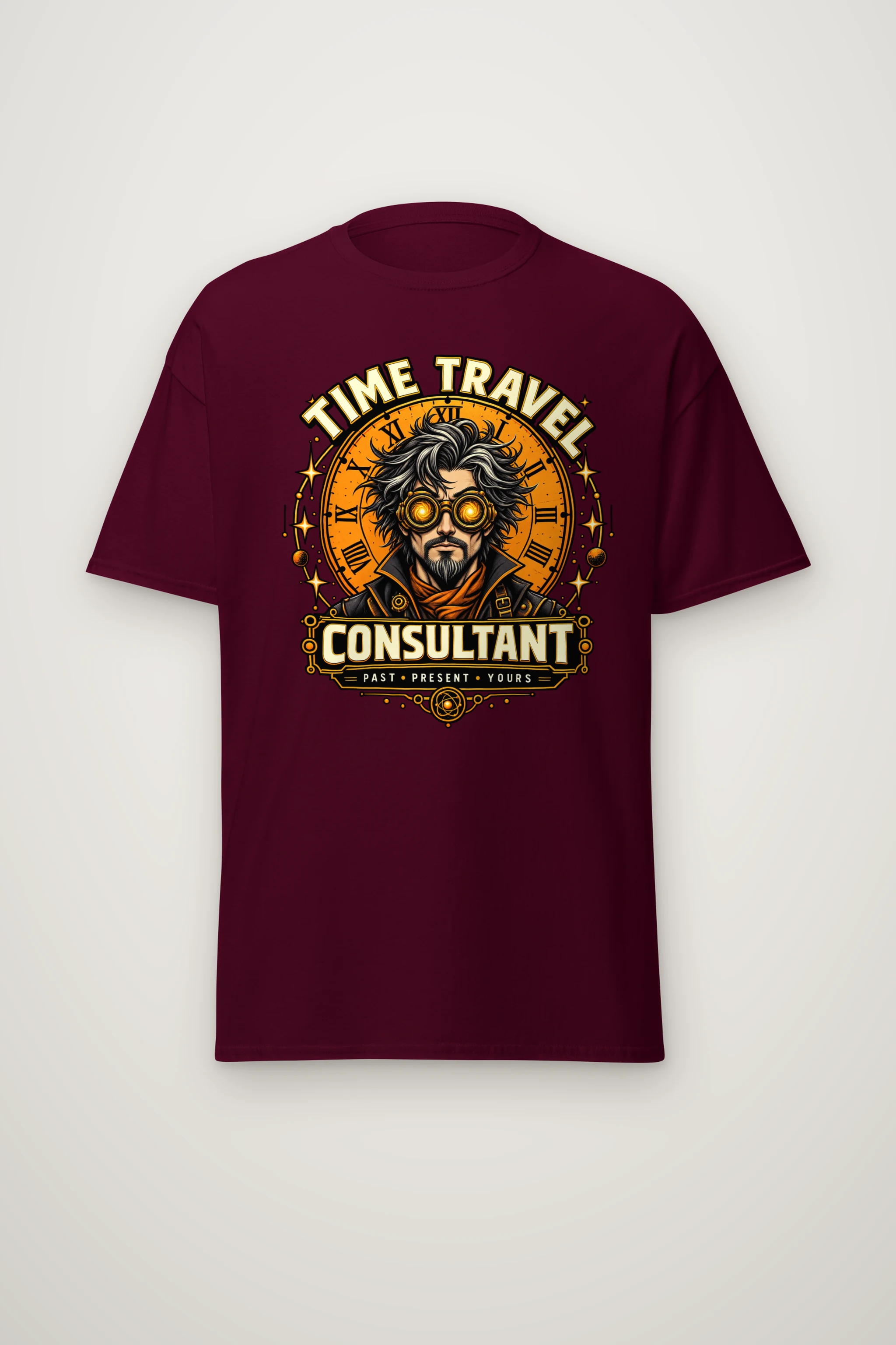 "Time Travel Consultant" Heavyweight Unisex Crewneck T-shirt