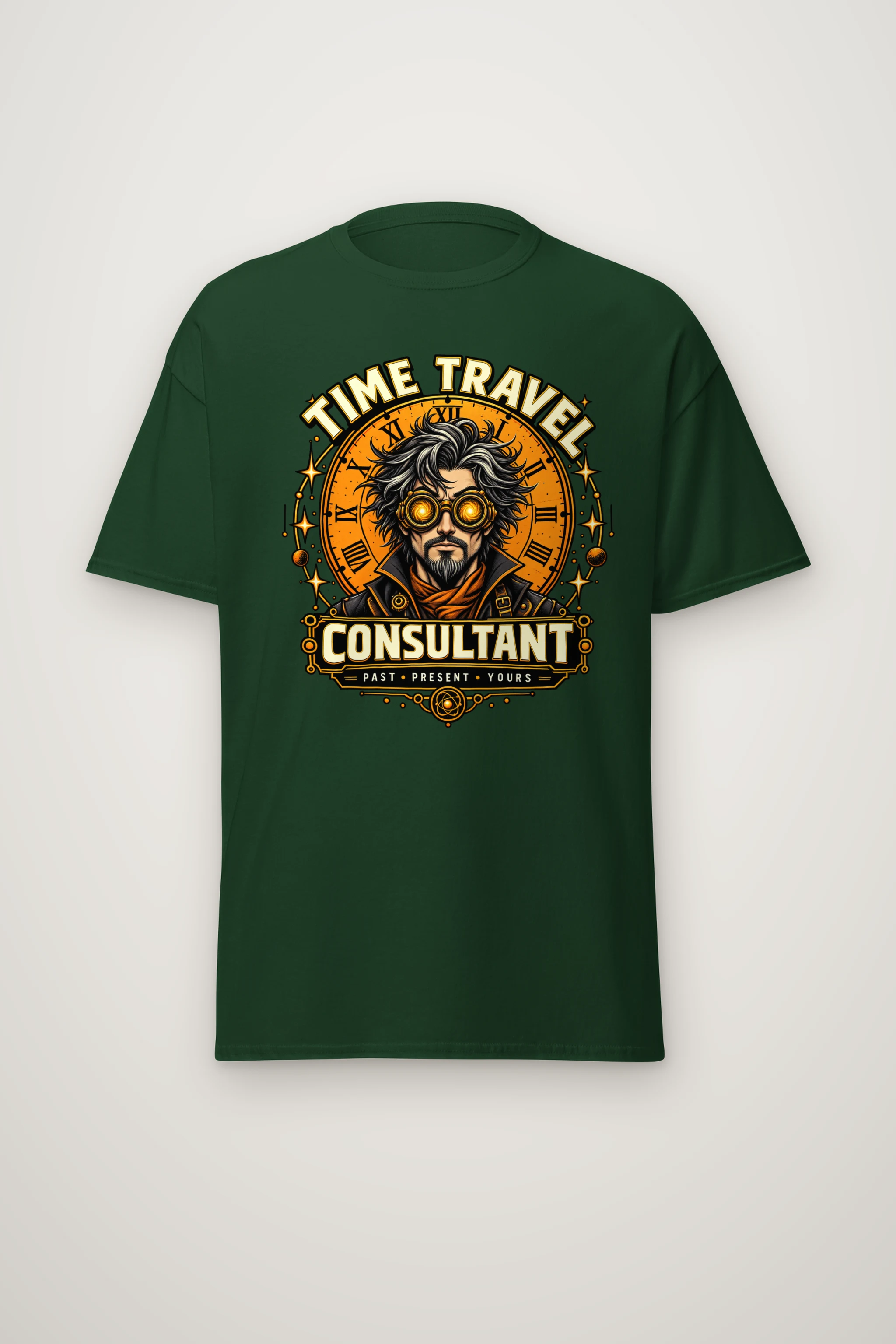 "Time Travel Consultant" Heavyweight Unisex Crewneck T-shirt