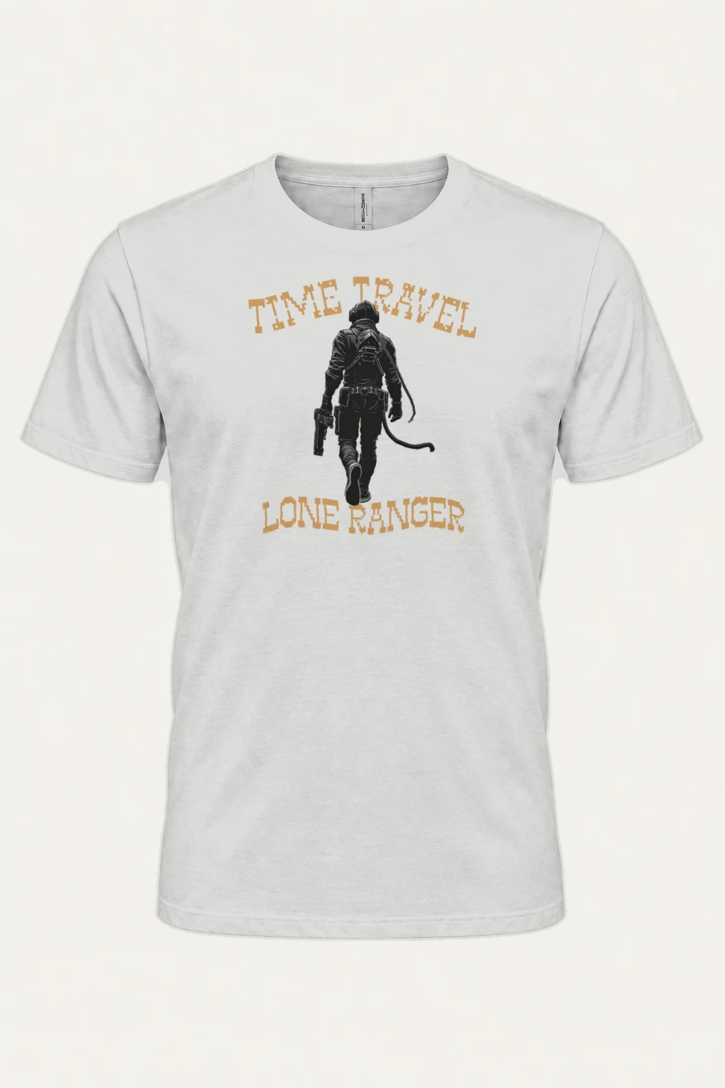 "Time Traveler Lone Ranger" Heavyweight Unisex Crewneck T-shirt | Gildan 5000