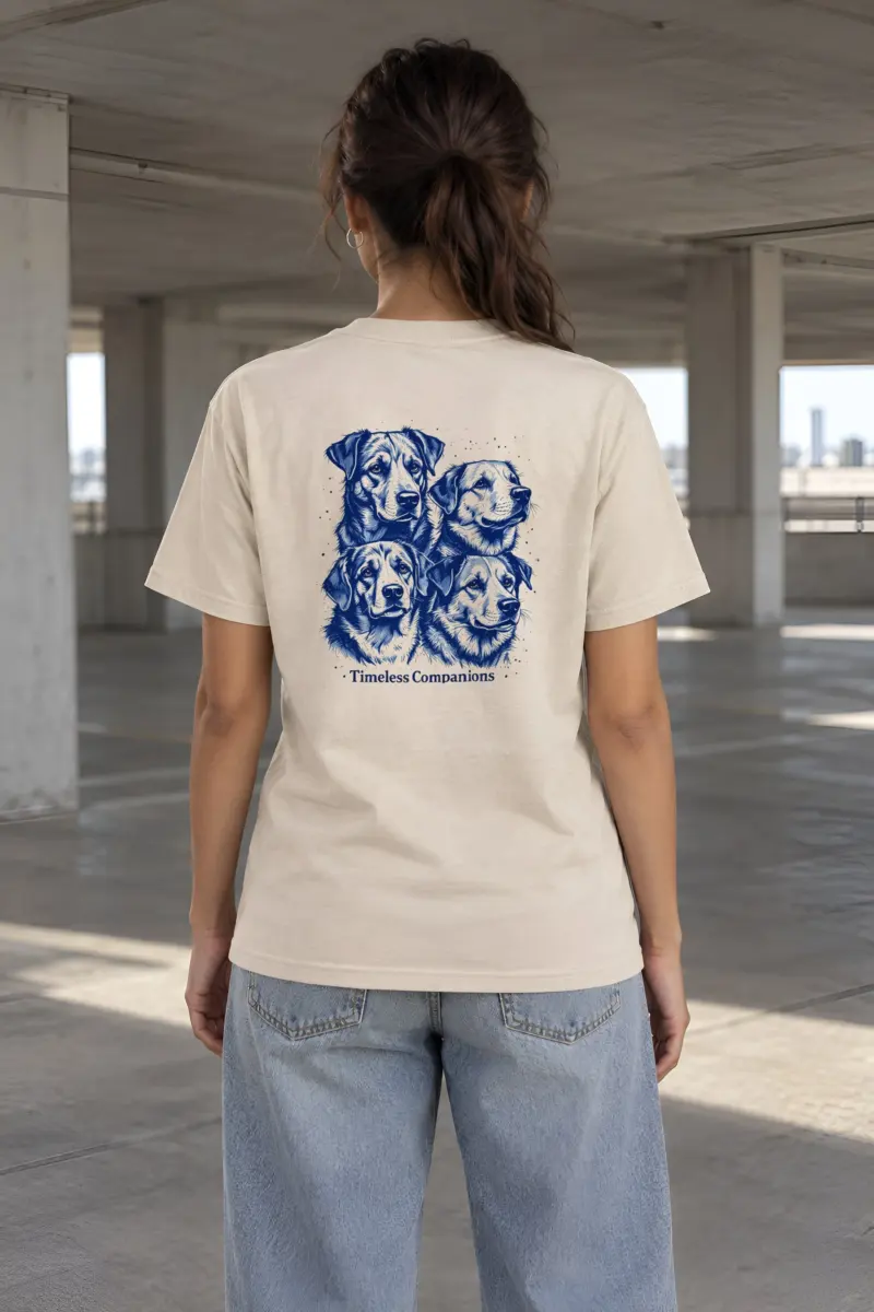 "Timeless Companions" Heavyweight Unisex Crewneck T-shirt
