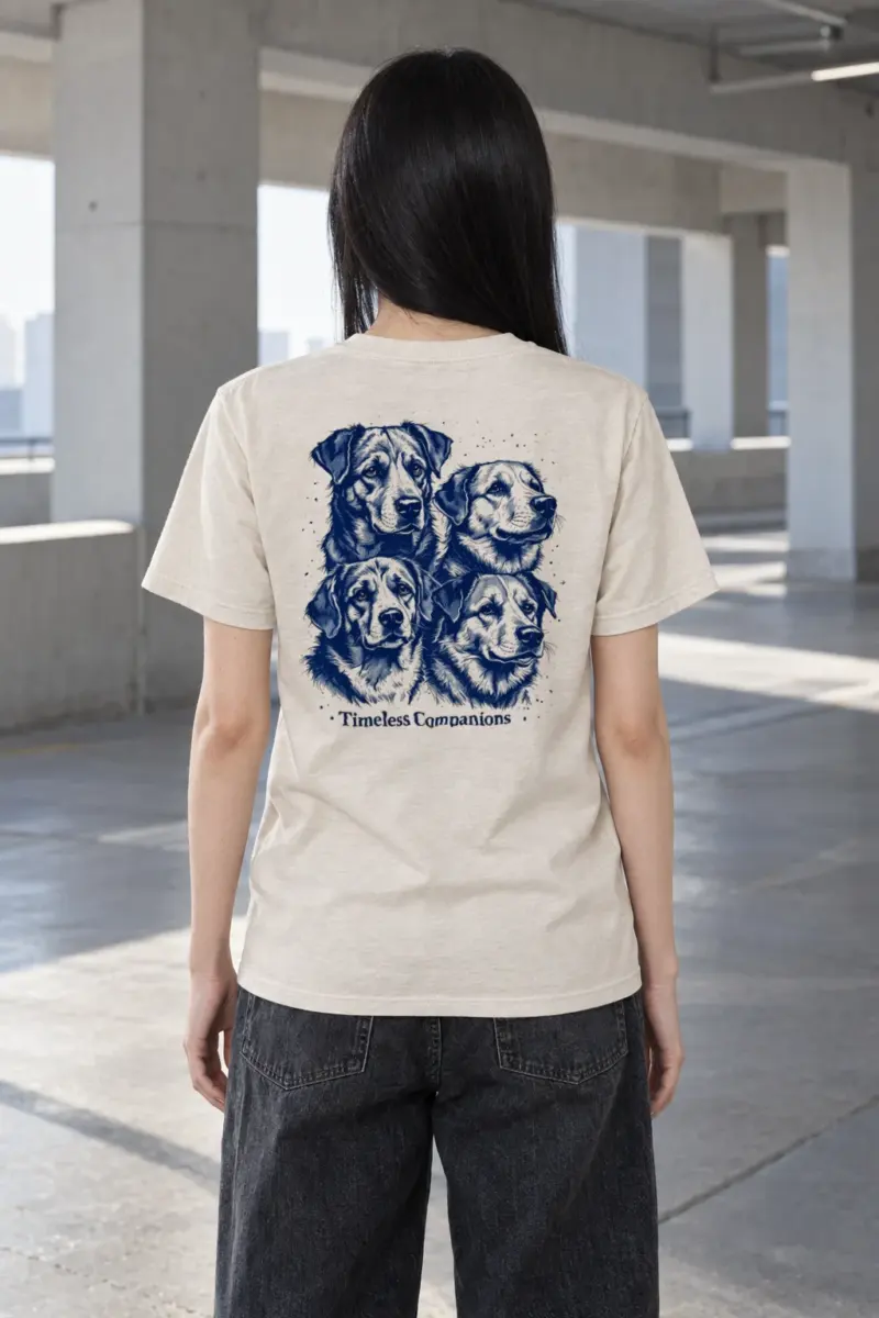 "Timeless Companions" Heavyweight Unisex Crewneck T-shirt | Gildan 5000