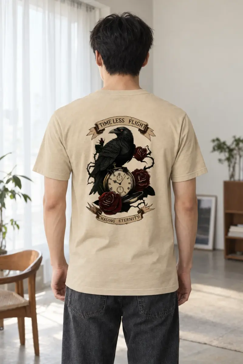 "Timeless Flight" Heavyweight Unisex Crewneck T-shirt