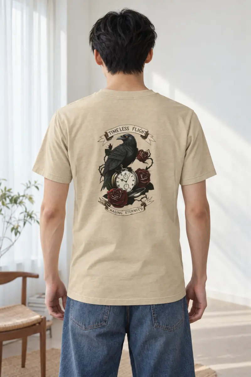 "Timeless Flight" Heavyweight Unisex Crewneck T-shirt