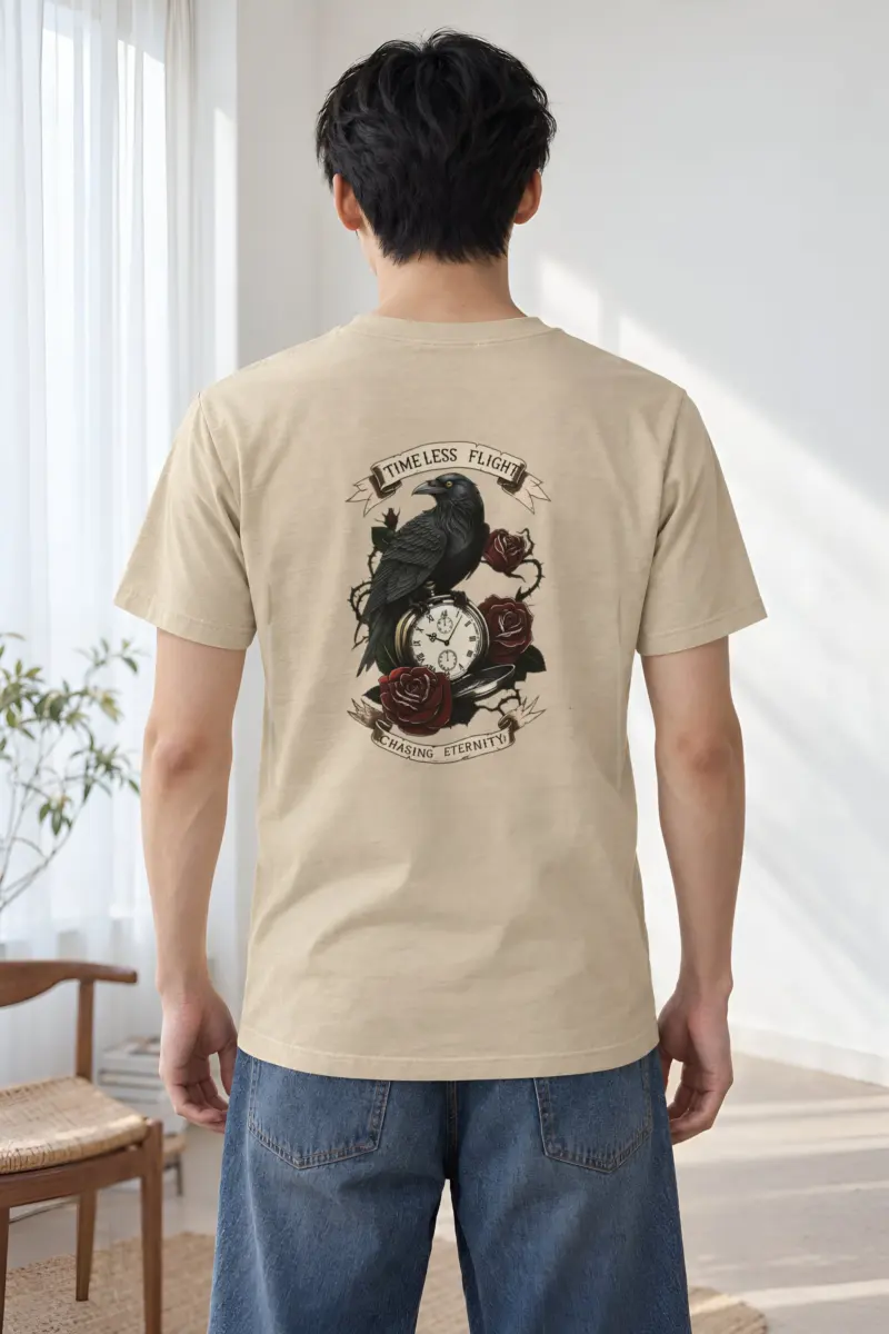 "Timeless Flight" Heavyweight Unisex Crewneck T-shirt