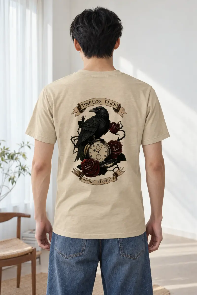 "Timeless Flight" Heavyweight Unisex Crewneck T-shirt