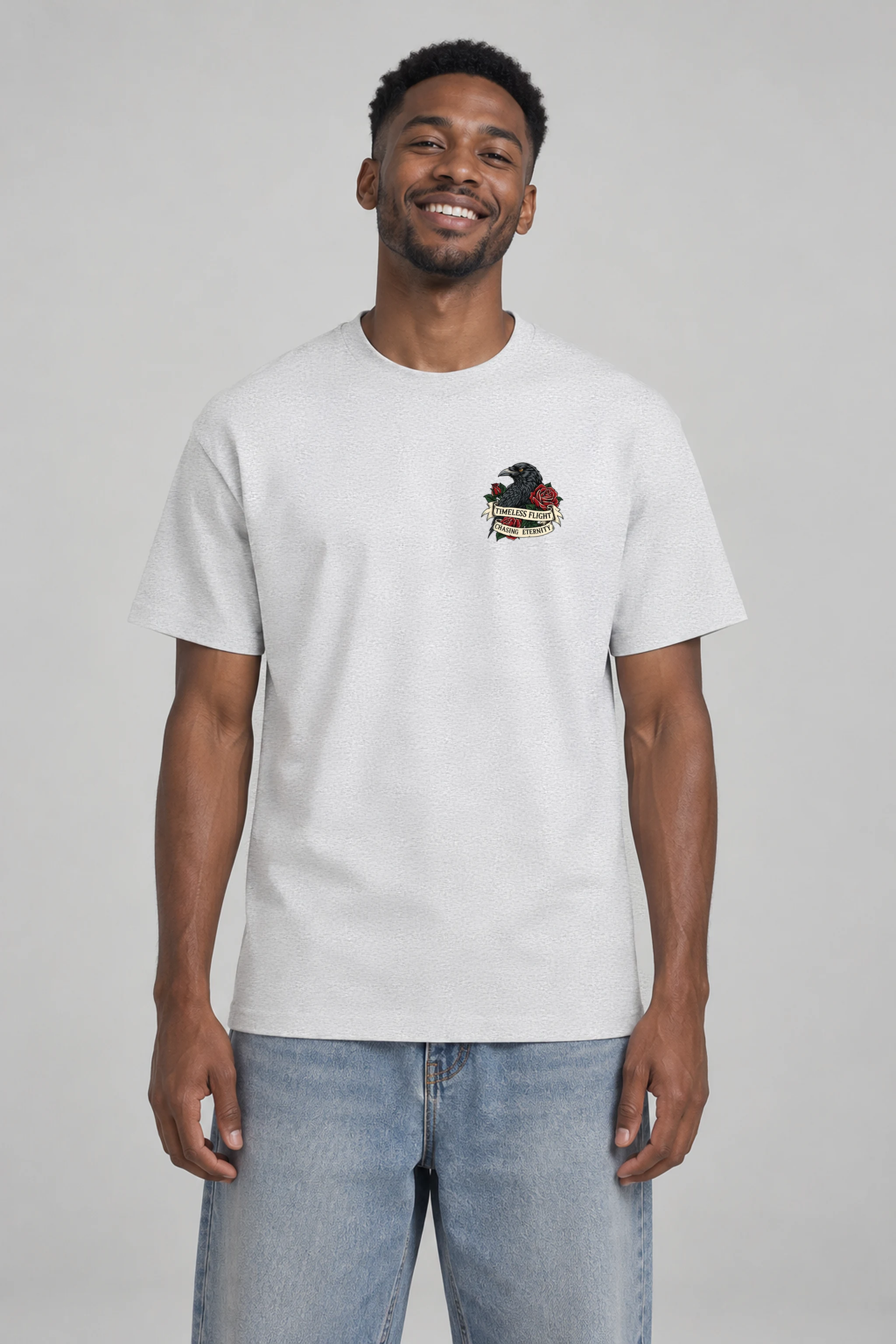 "Timeless Flight" Heavyweight Unisex Crewneck T-shirt