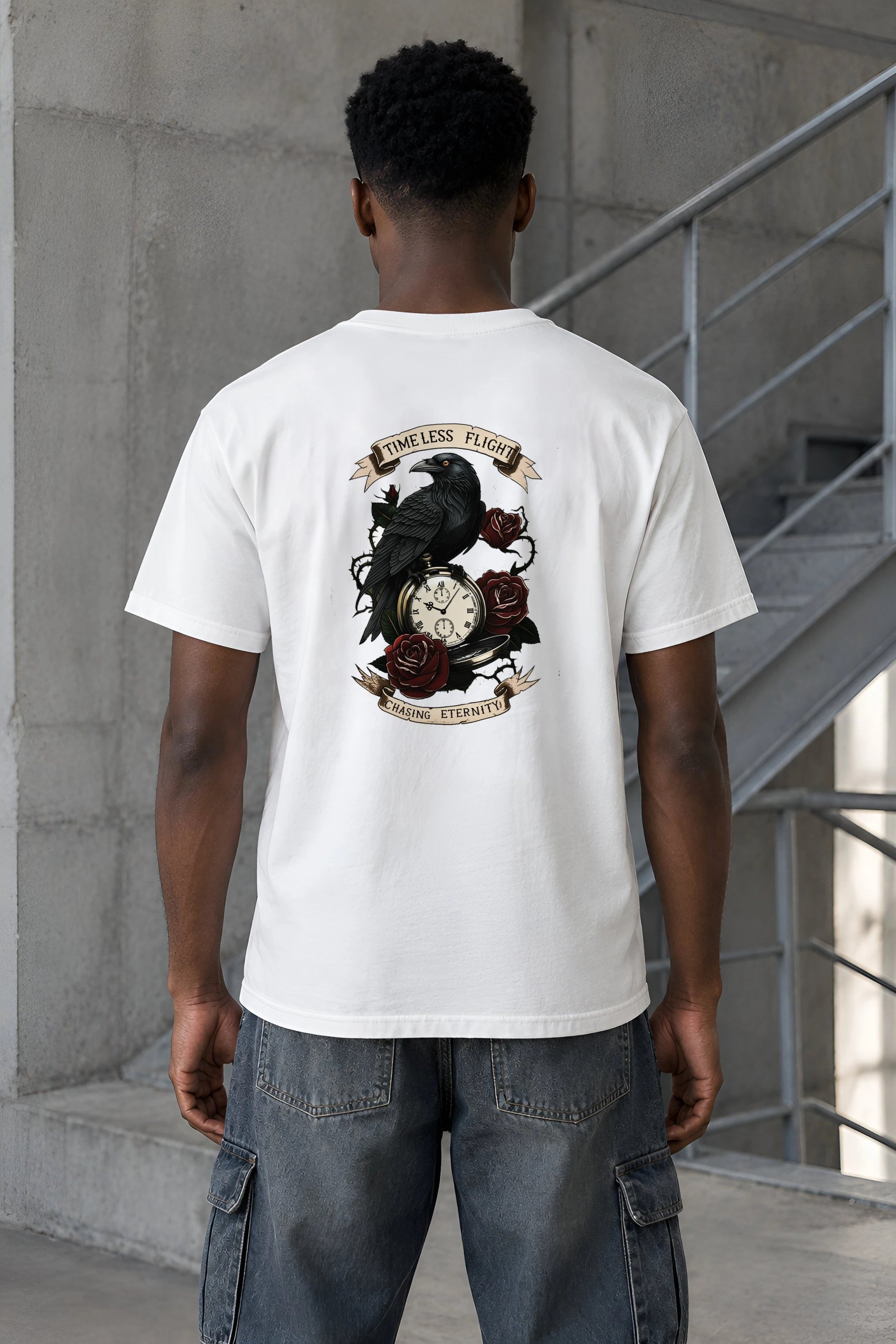 "Timeless Flight" Heavyweight Unisex Crewneck T-shirt