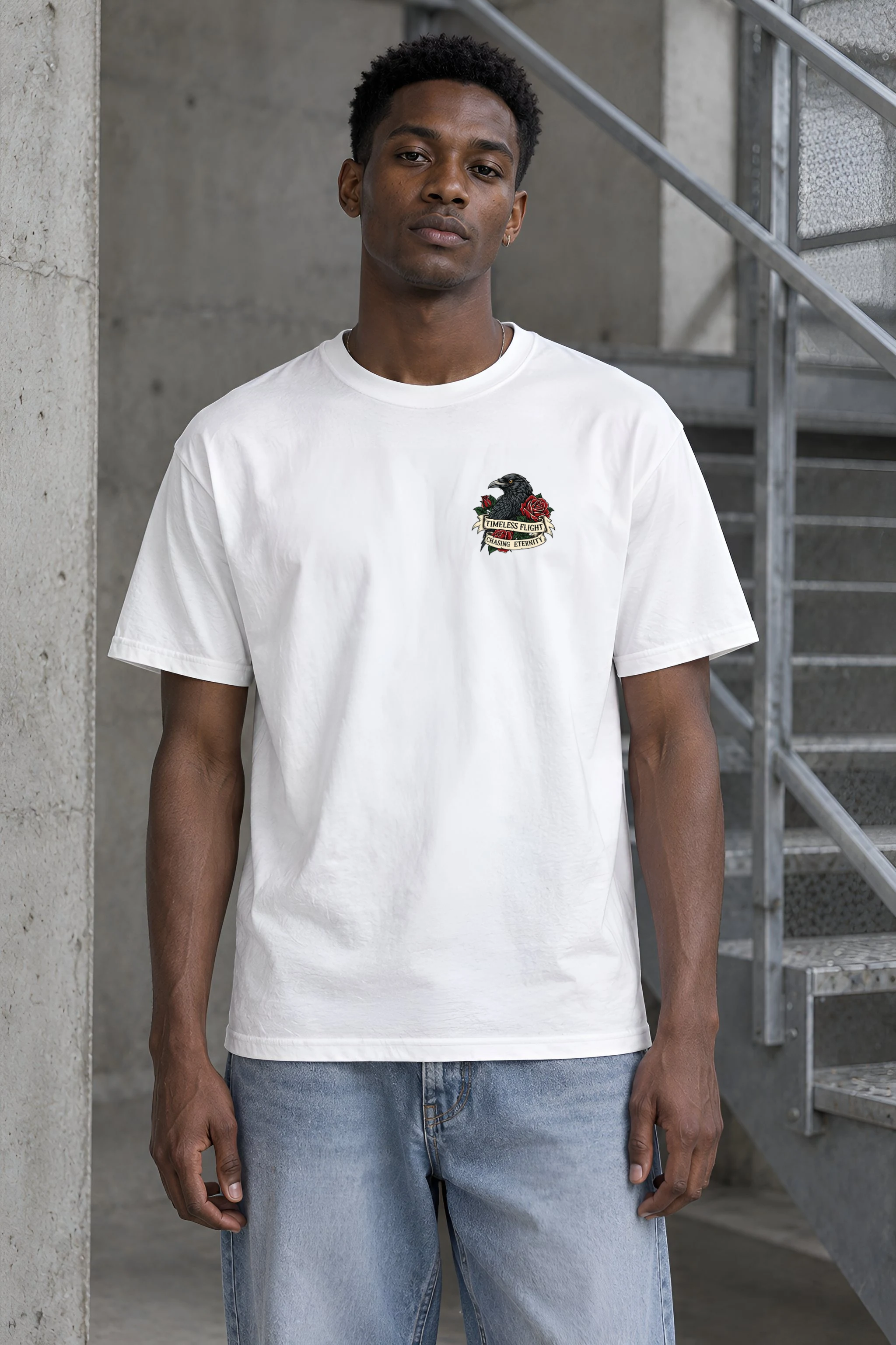 "Timeless Flight" Heavyweight Unisex Crewneck T-shirt
