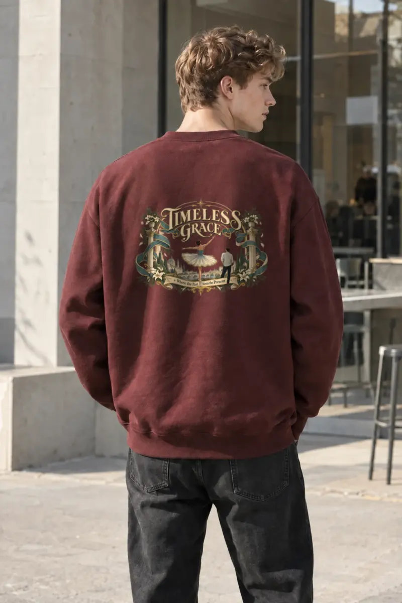 "Timeless Grace" Heavy Blend Unisex Crewneck Sweatshirt | Gildan 18000