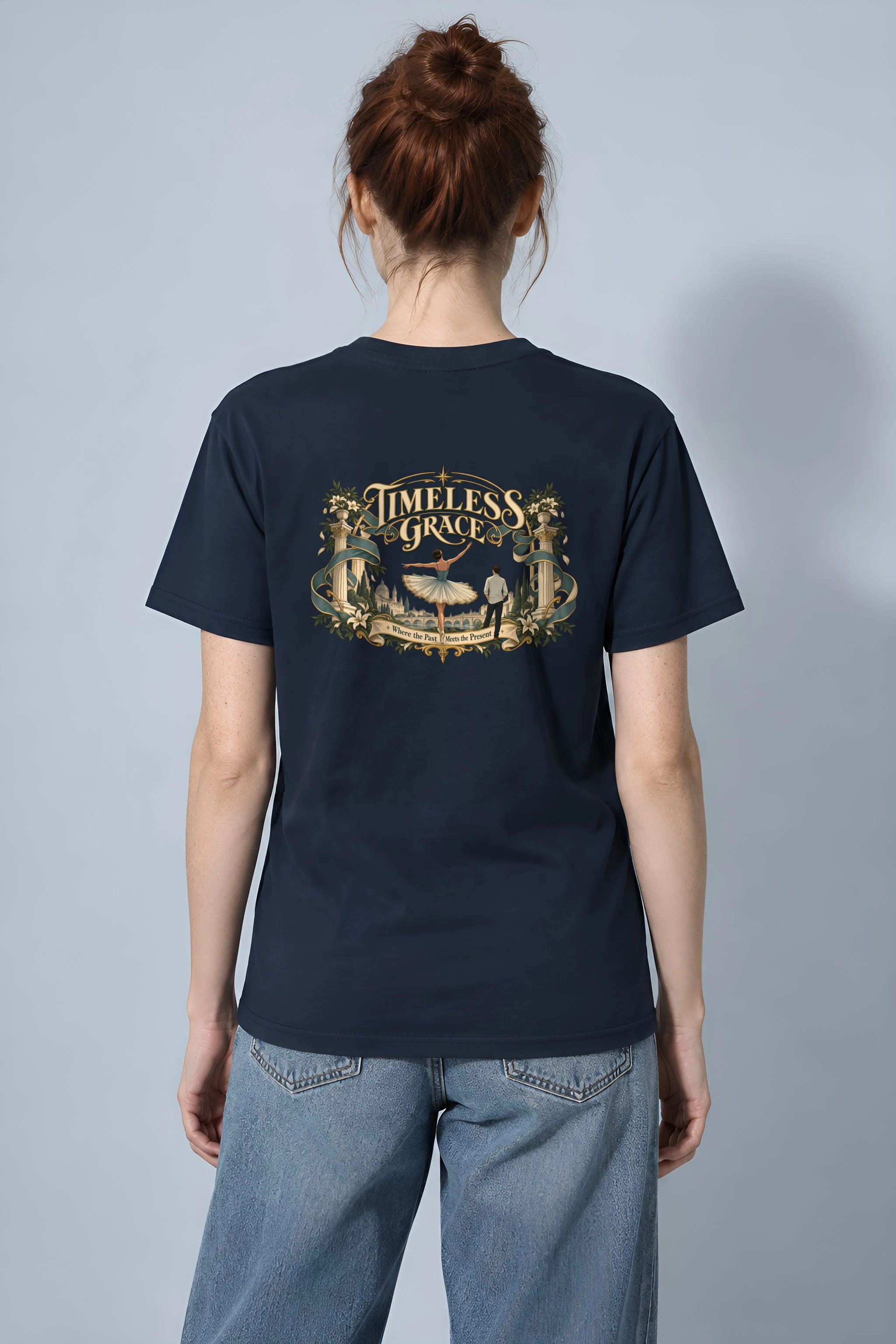"Timeless Grace" Heavyweight Unisex Crewneck T-shirt