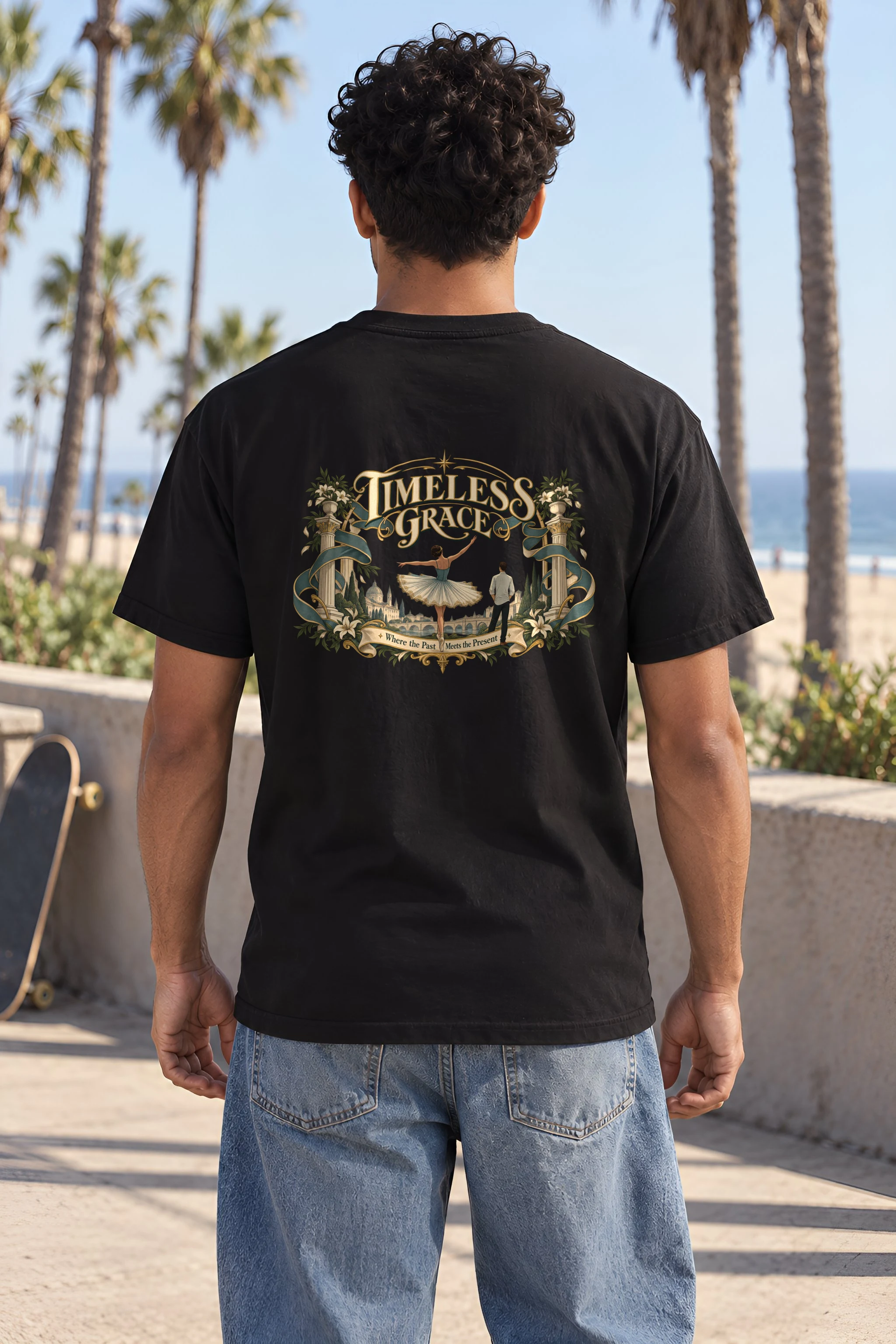 "Timeless Grace" Heavyweight Unisex Crewneck T-shirt