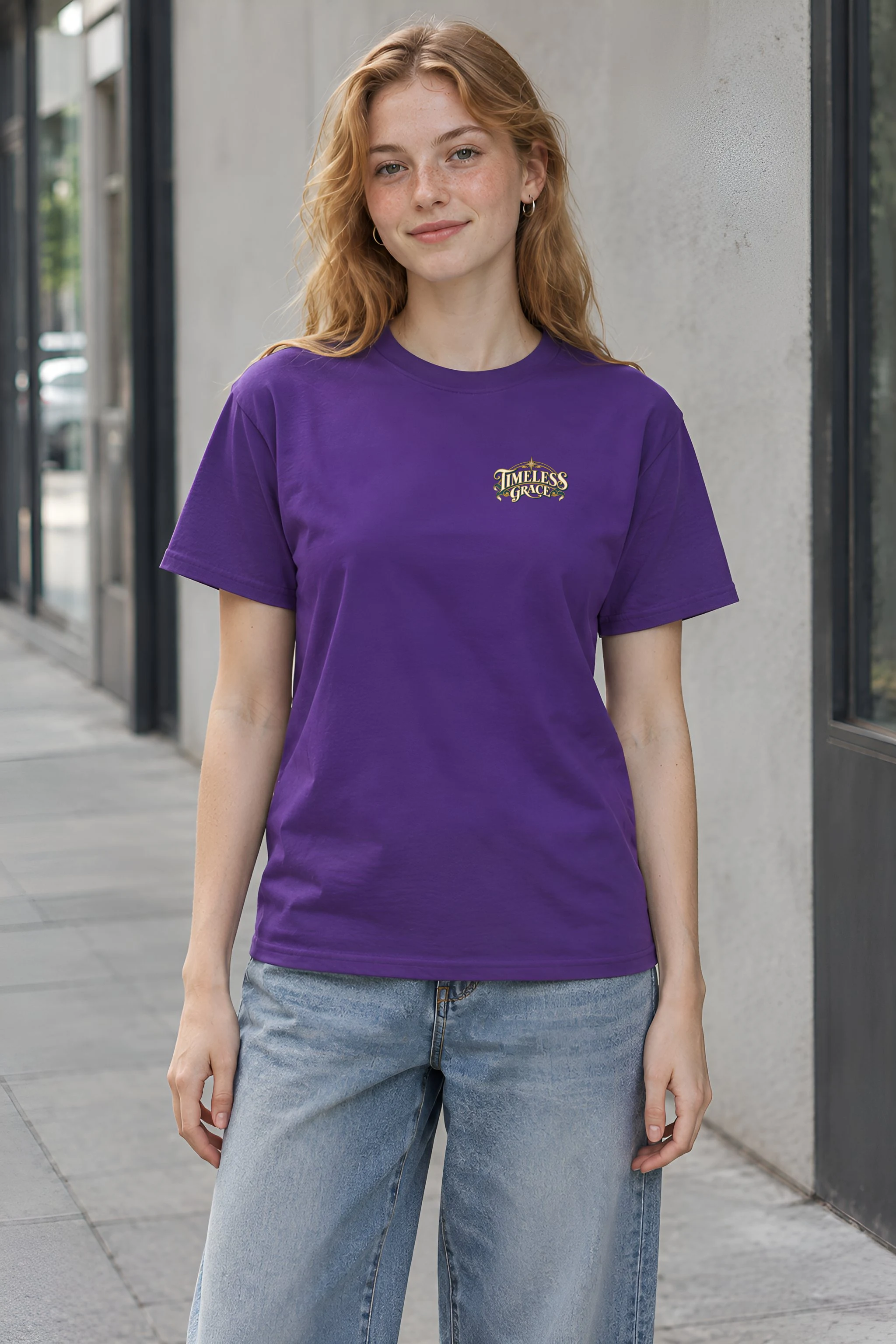 "Timeless Grace" Heavyweight Unisex Crewneck T-shirt