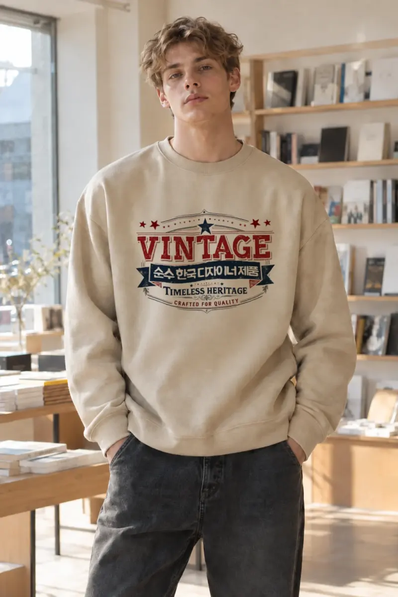 "Timeless Heritage Badge" Heavy Blend Unisex Crewneck Sweatshirt | Gildan 18000