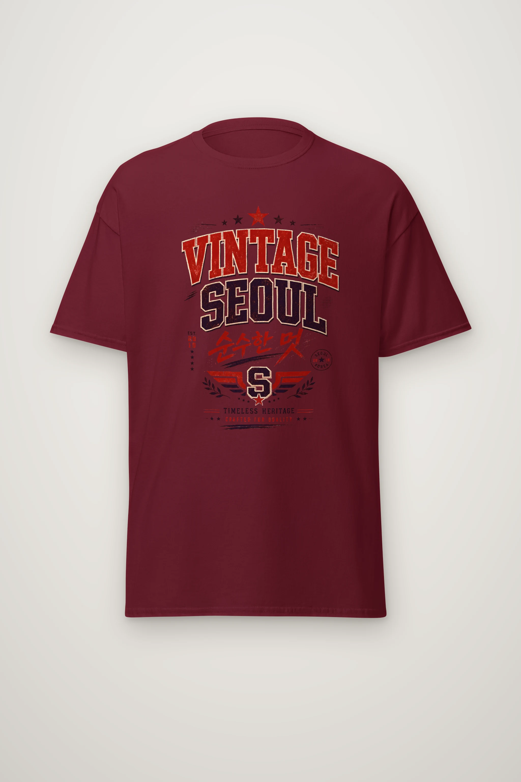 "Timeless Heritage Crest" Heavyweight Unisex Crewneck T-shirt