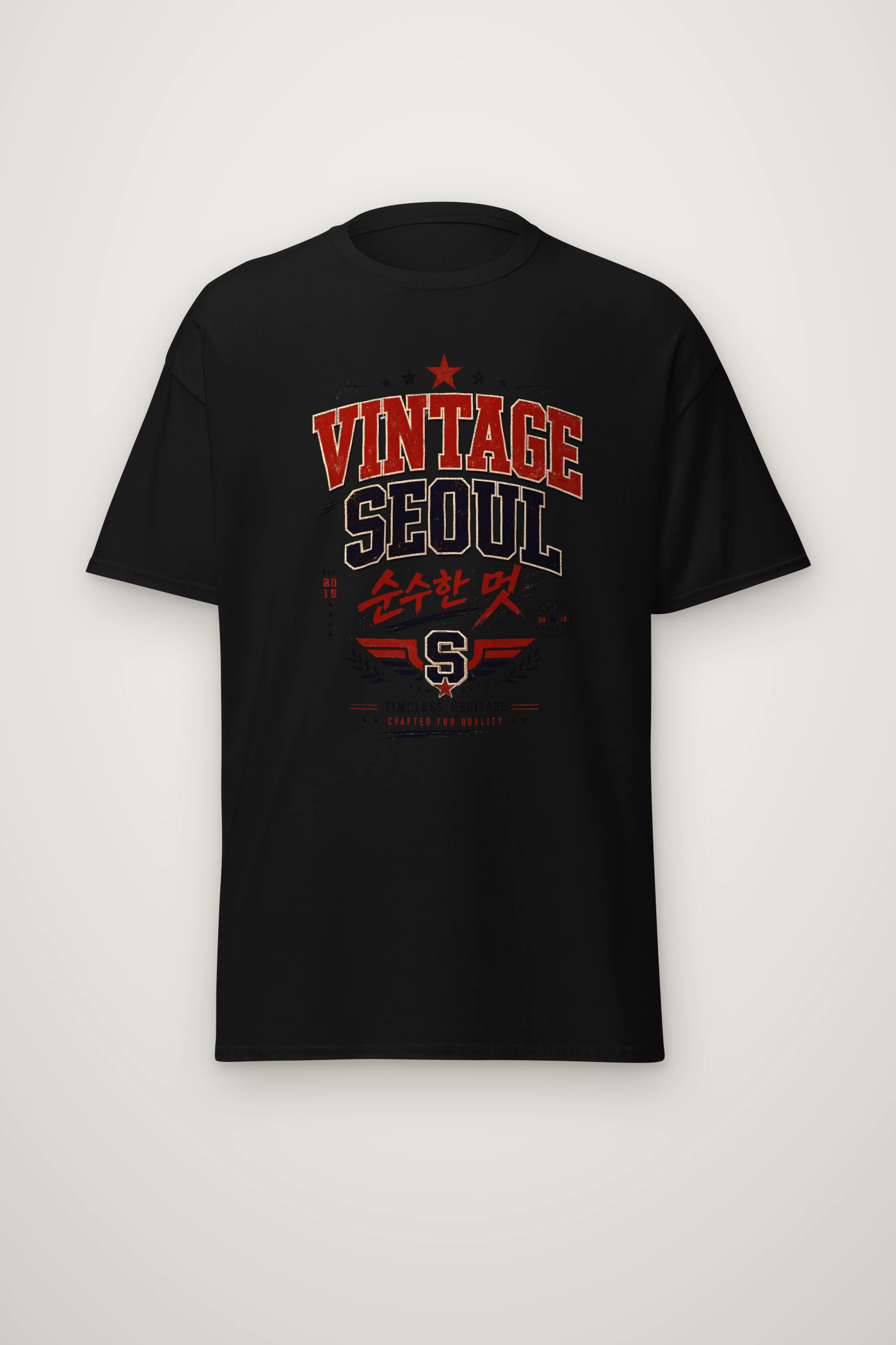 "Timeless Heritage Crest" Heavyweight Unisex Crewneck T-shirt