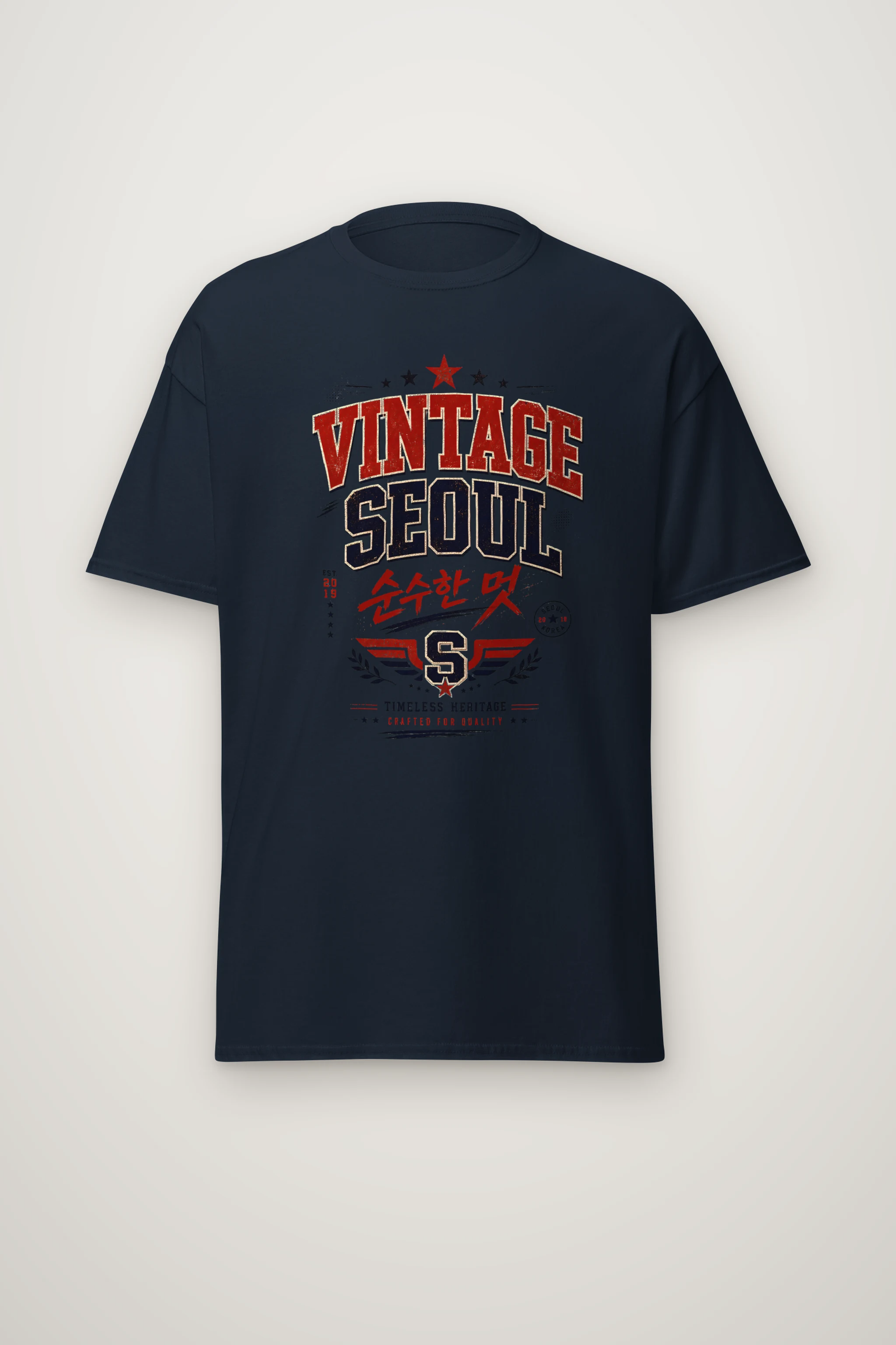 "Timeless Heritage Crest" Heavyweight Unisex Crewneck T-shirt