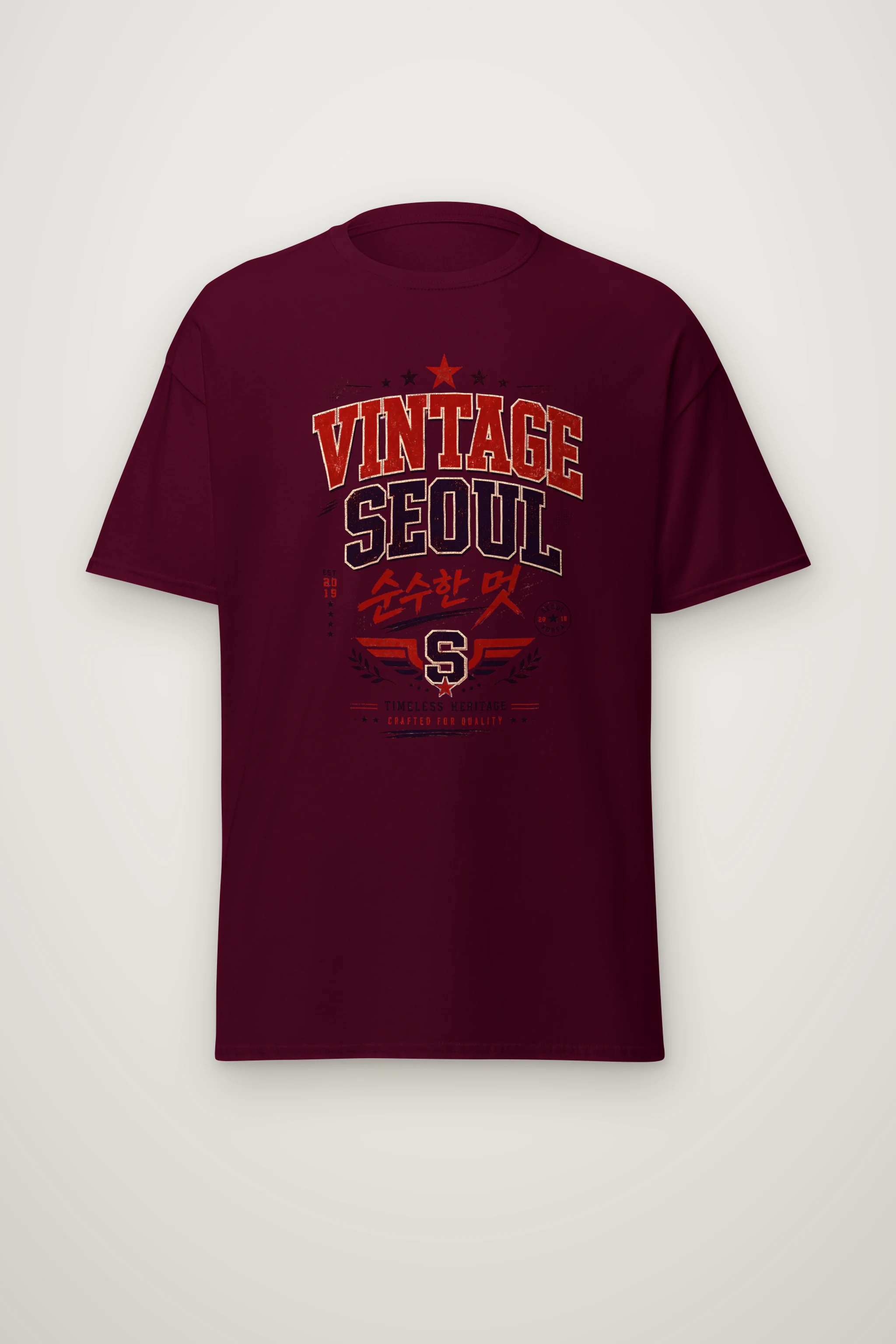 "Timeless Heritage Crest" Heavyweight Unisex Crewneck T-shirt