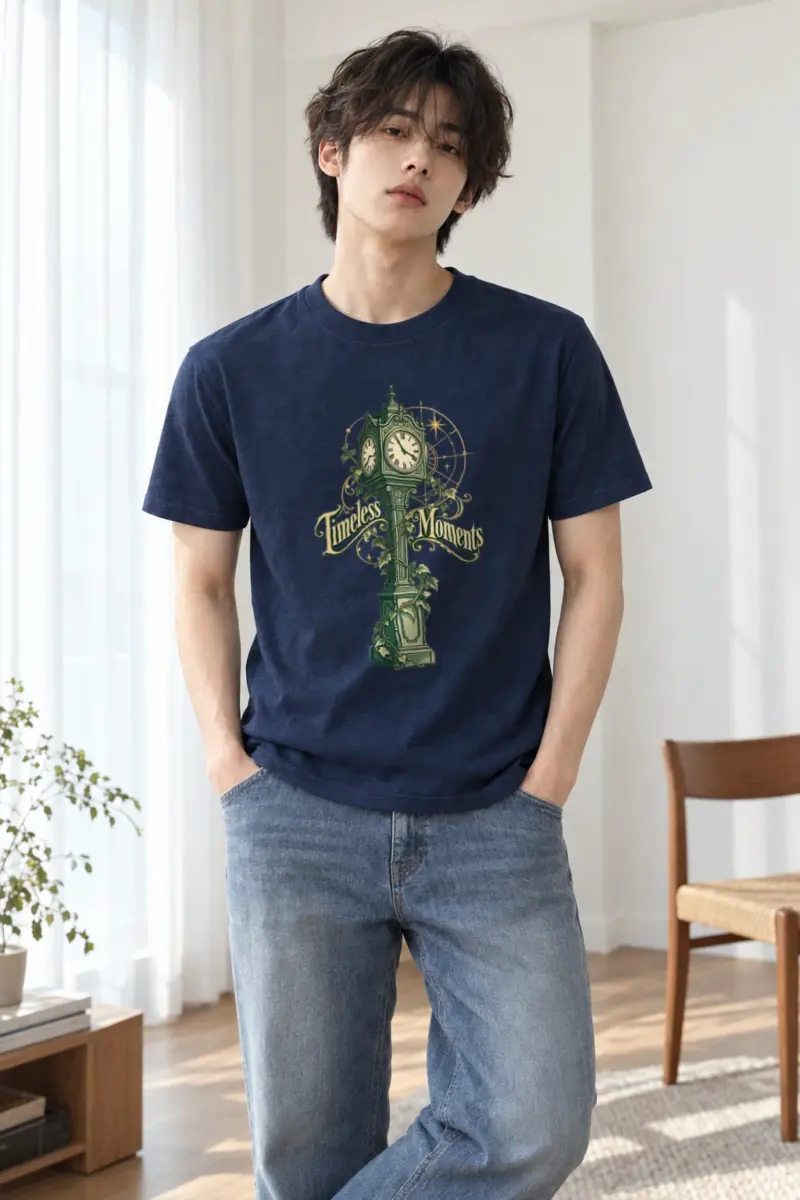 "Timeless Moments" Heavyweight Unisex Crewneck T-shirt