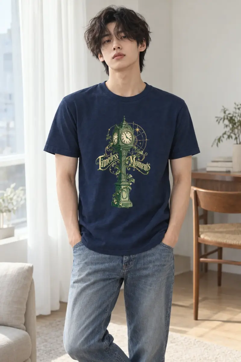 "Timeless Moments" Heavyweight Unisex Crewneck T-shirt