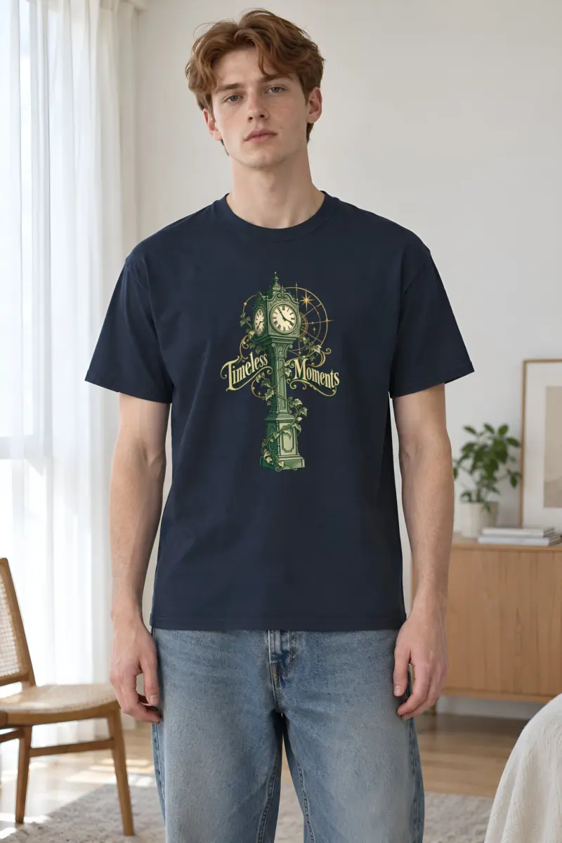 "Timeless Moments" Heavyweight Unisex Crewneck T-shirt