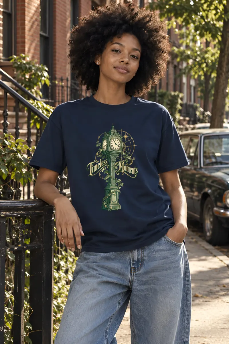 "Timeless Moments" Heavyweight Unisex Crewneck T-shirt