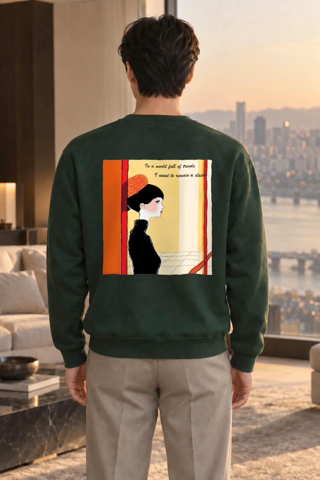 "Timeless Profile" Heavy Blend Unisex Crewneck Sweatshirt | Gildan 18000