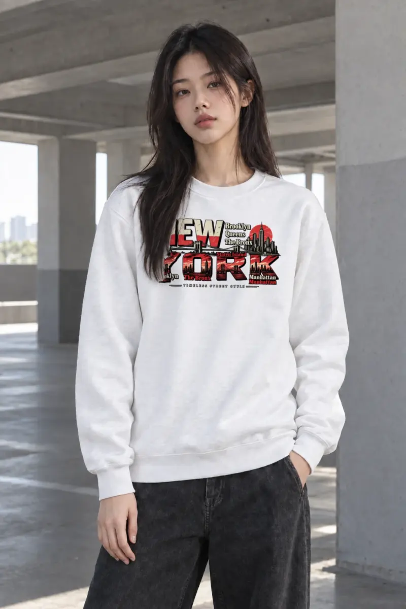 "Timeless Street Style" Heavy Blend Unisex Crewneck Sweatshirt | Gildan 18000