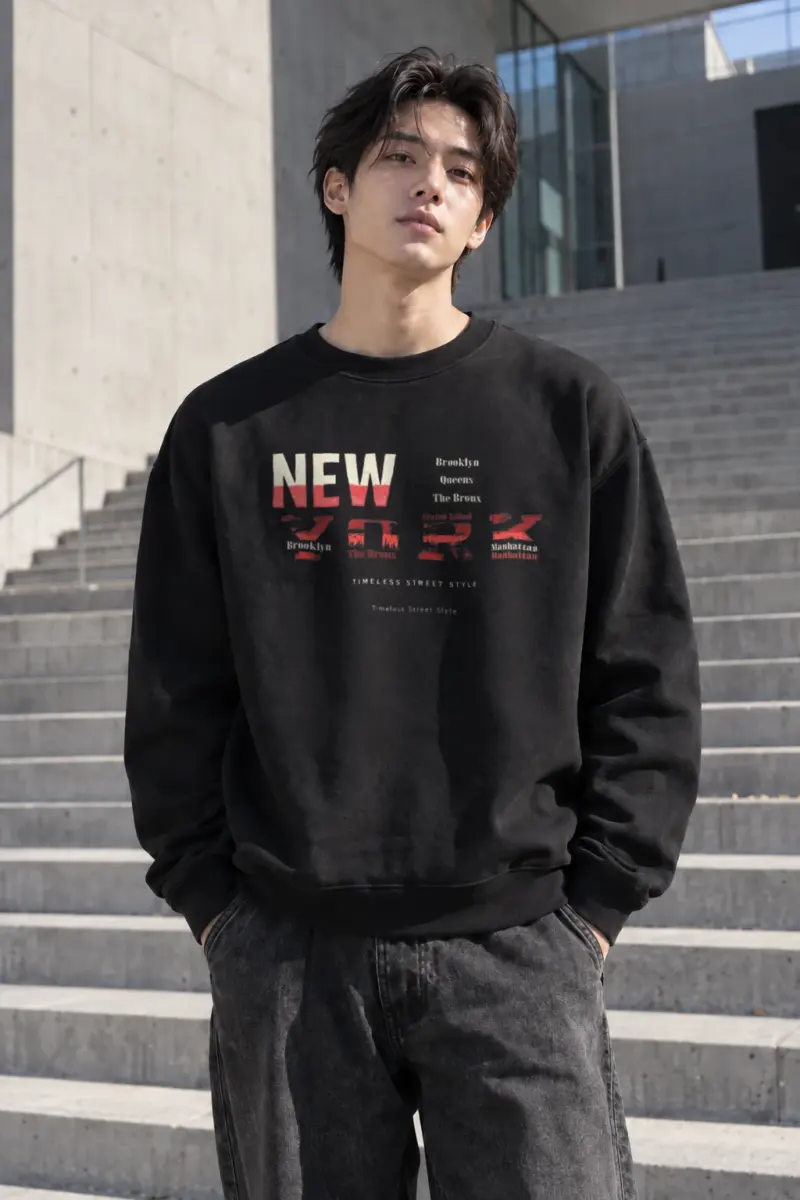 “Timeless Street Style” Heavy Blend Unisex Crewneck Sweatshirt | Gildan 18000