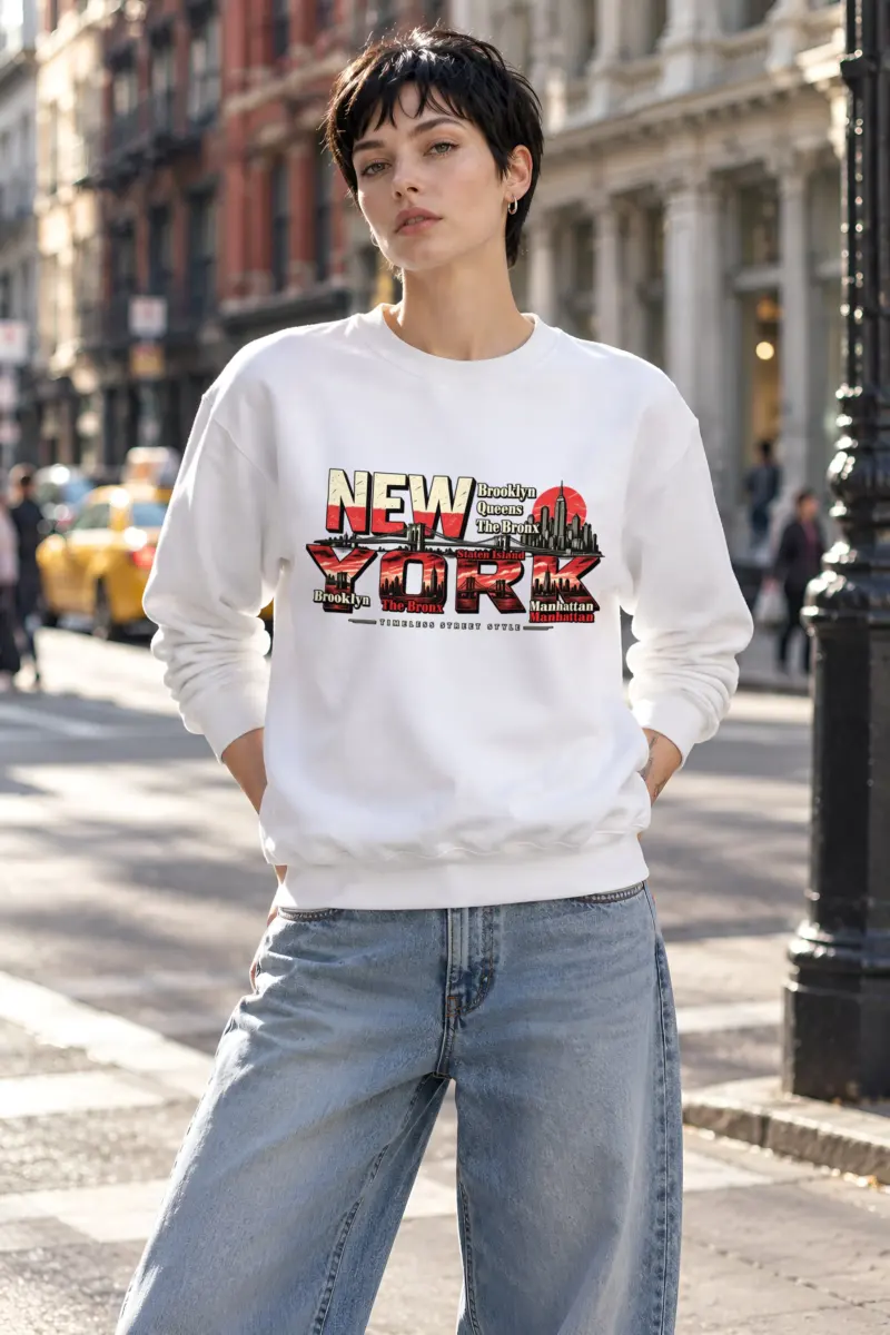 "Timeless Street Style" Heavy Blend Unisex Crewneck Sweatshirt