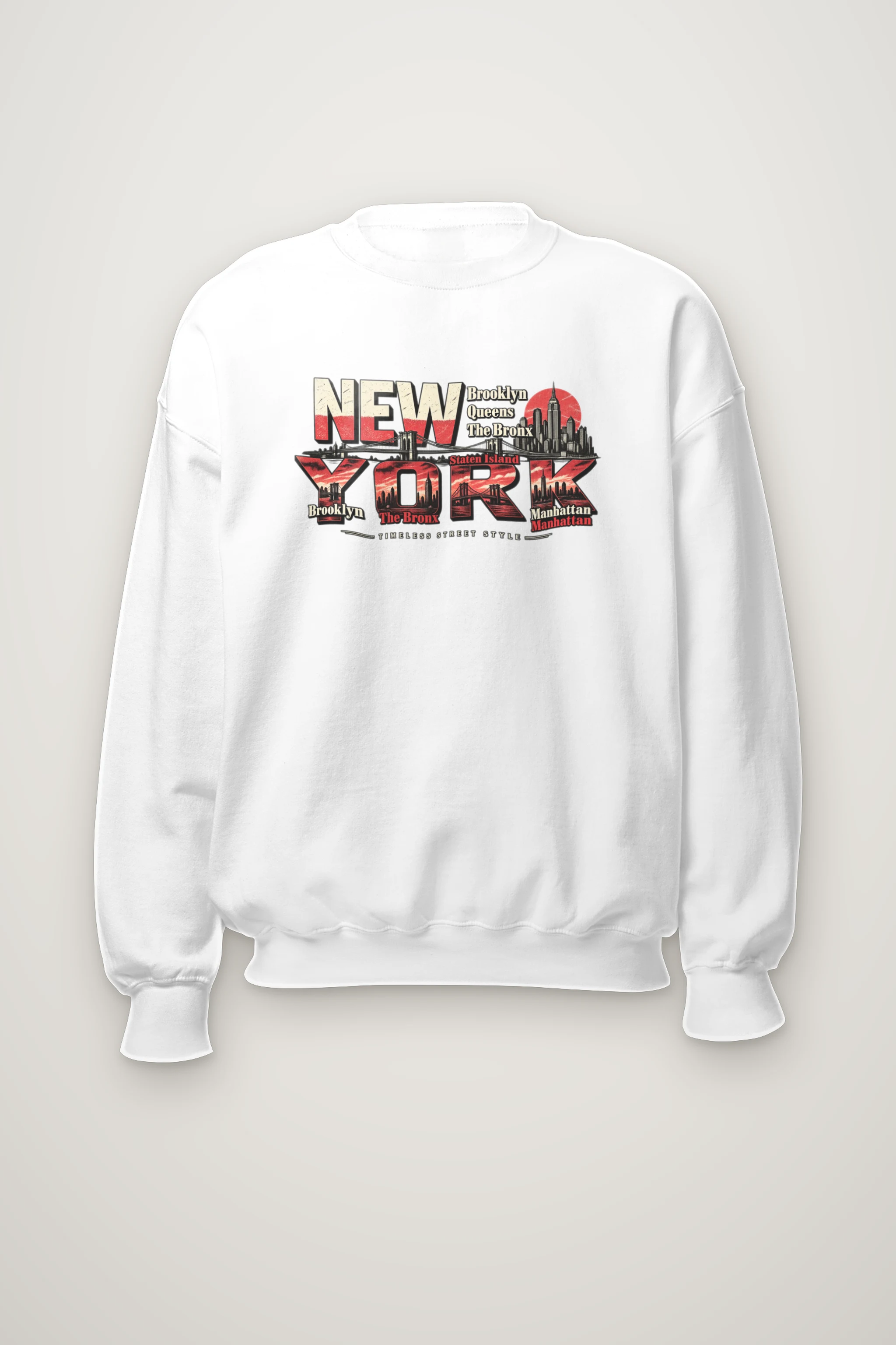 "Timeless Street Style" Heavy Blend Unisex Crewneck Sweatshirt